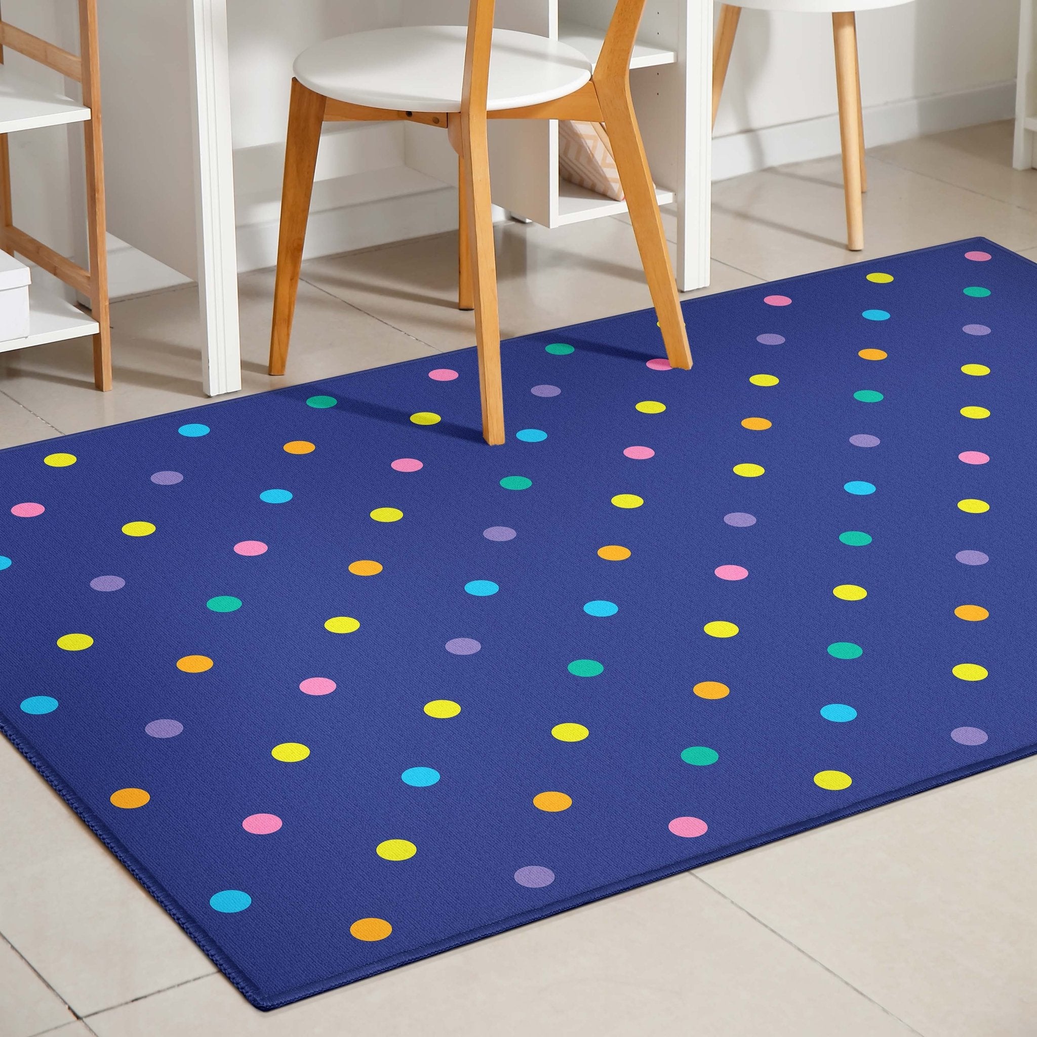 Crayola Polka Dot Blue Area Rug By Well Woven Well Woven