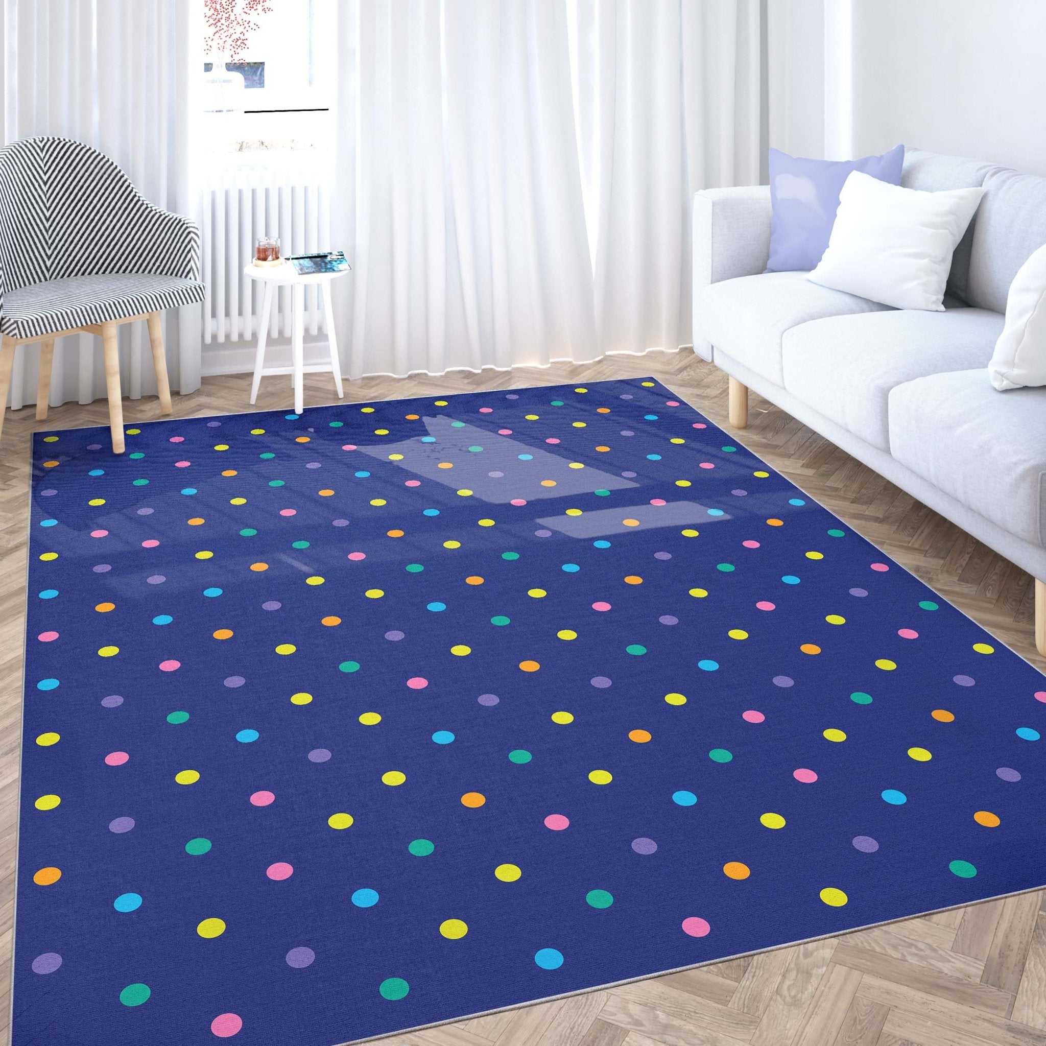 Crayola Polka Dot Blue Area Rug By Well Woven Well Woven