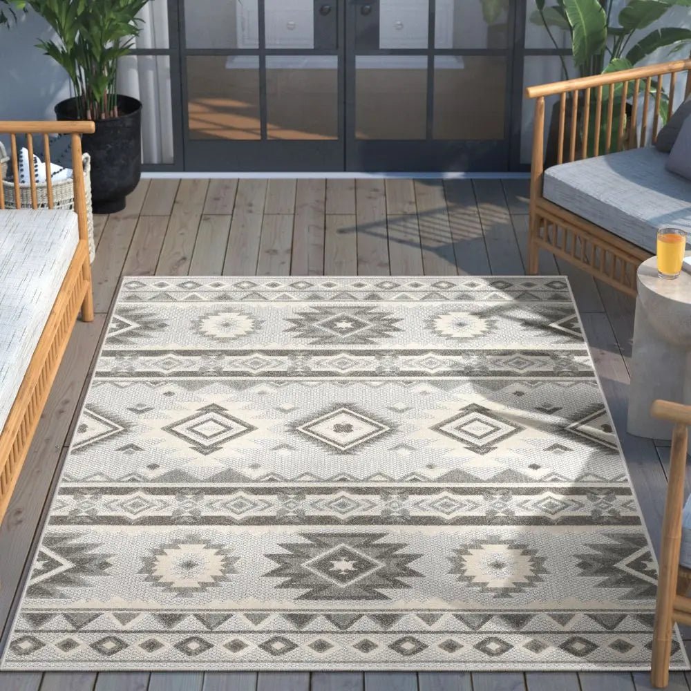 Mamba Grey Modern Indoor Outdoor Rug Well Woven