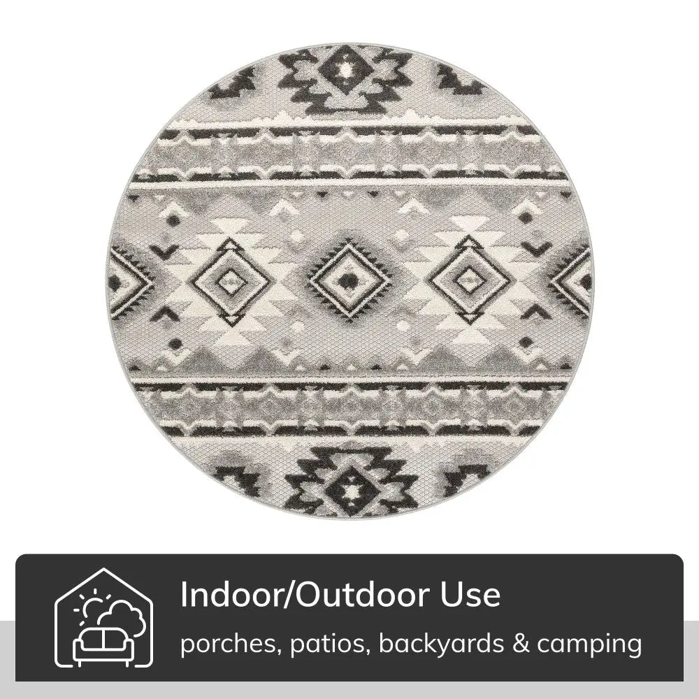 Mamba Grey Modern Indoor Outdoor Rug Well Woven