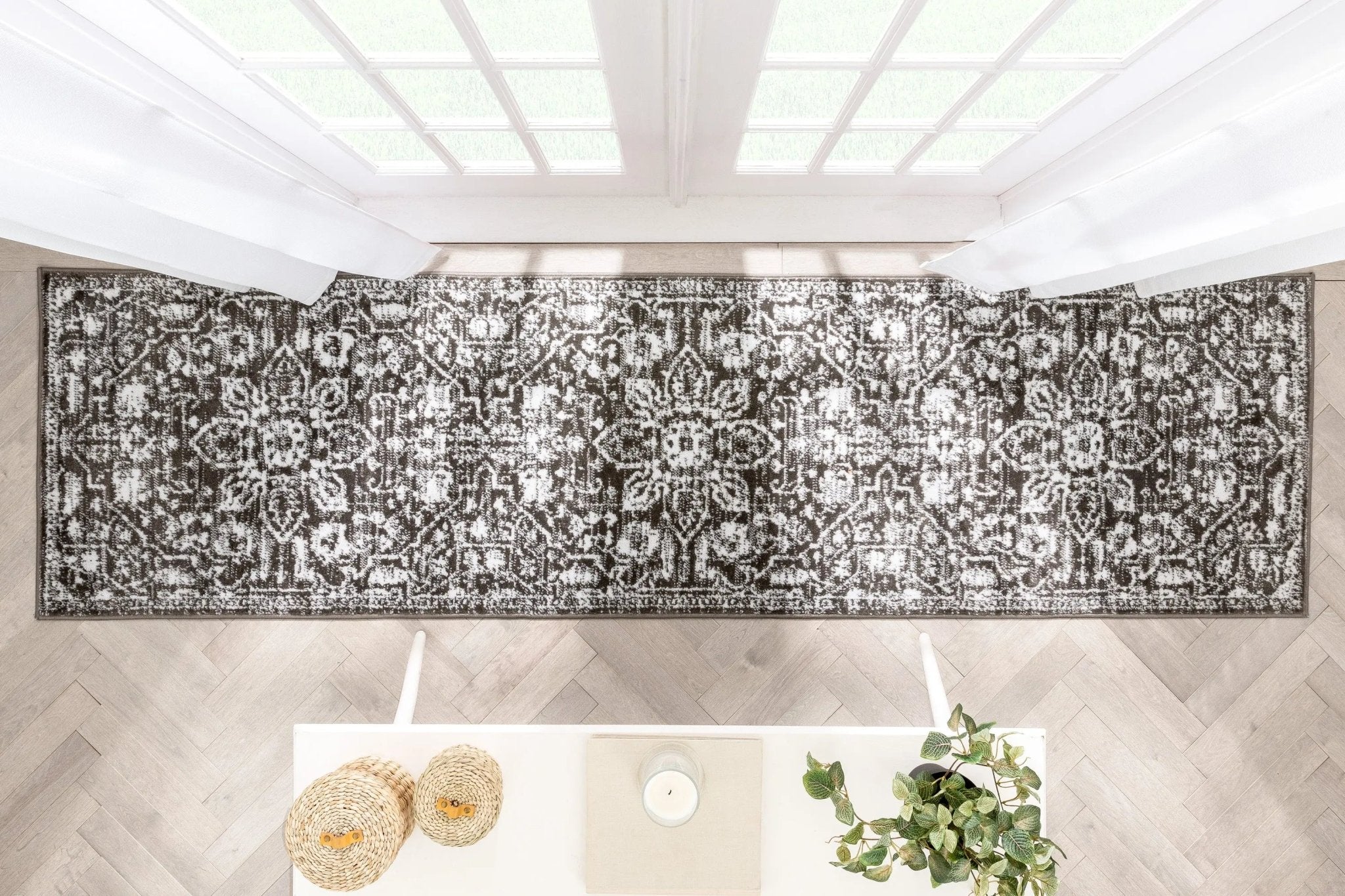 Disa Vintage Medallion Grey Soft Rug By Chill Rugs Well Woven