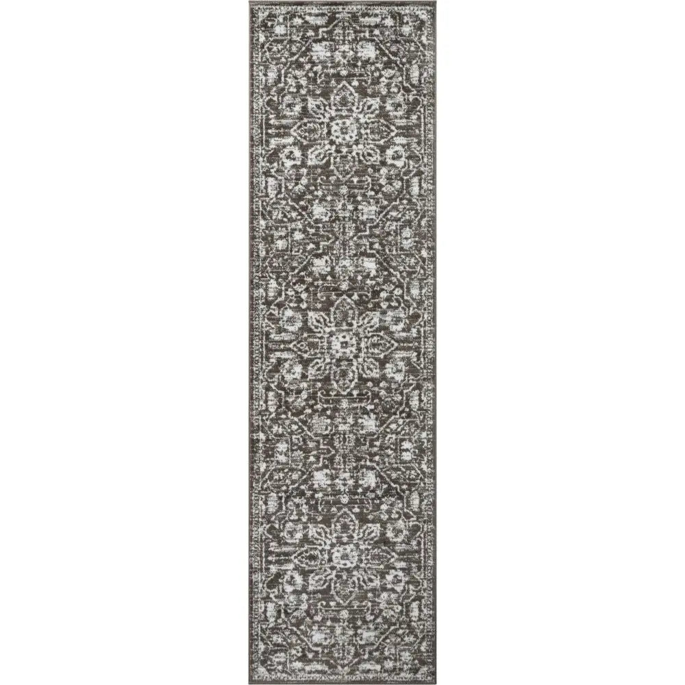 Disa Vintage Medallion Grey Soft Rug By Chill Rugs Well Woven