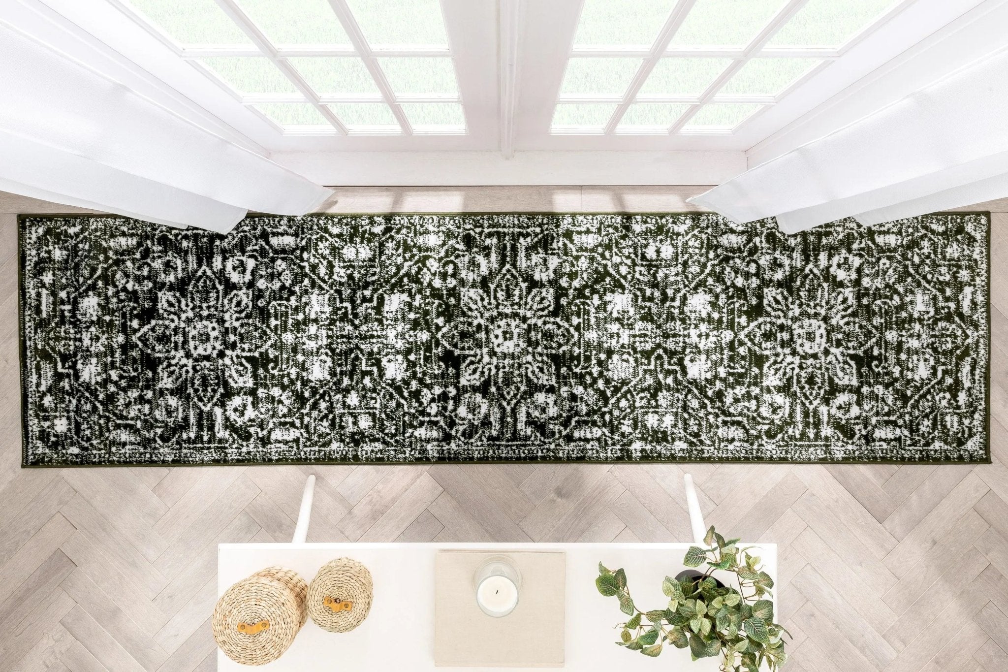 Disa Vintage Medallion Green Soft Rug By Chill Rugs Well Woven