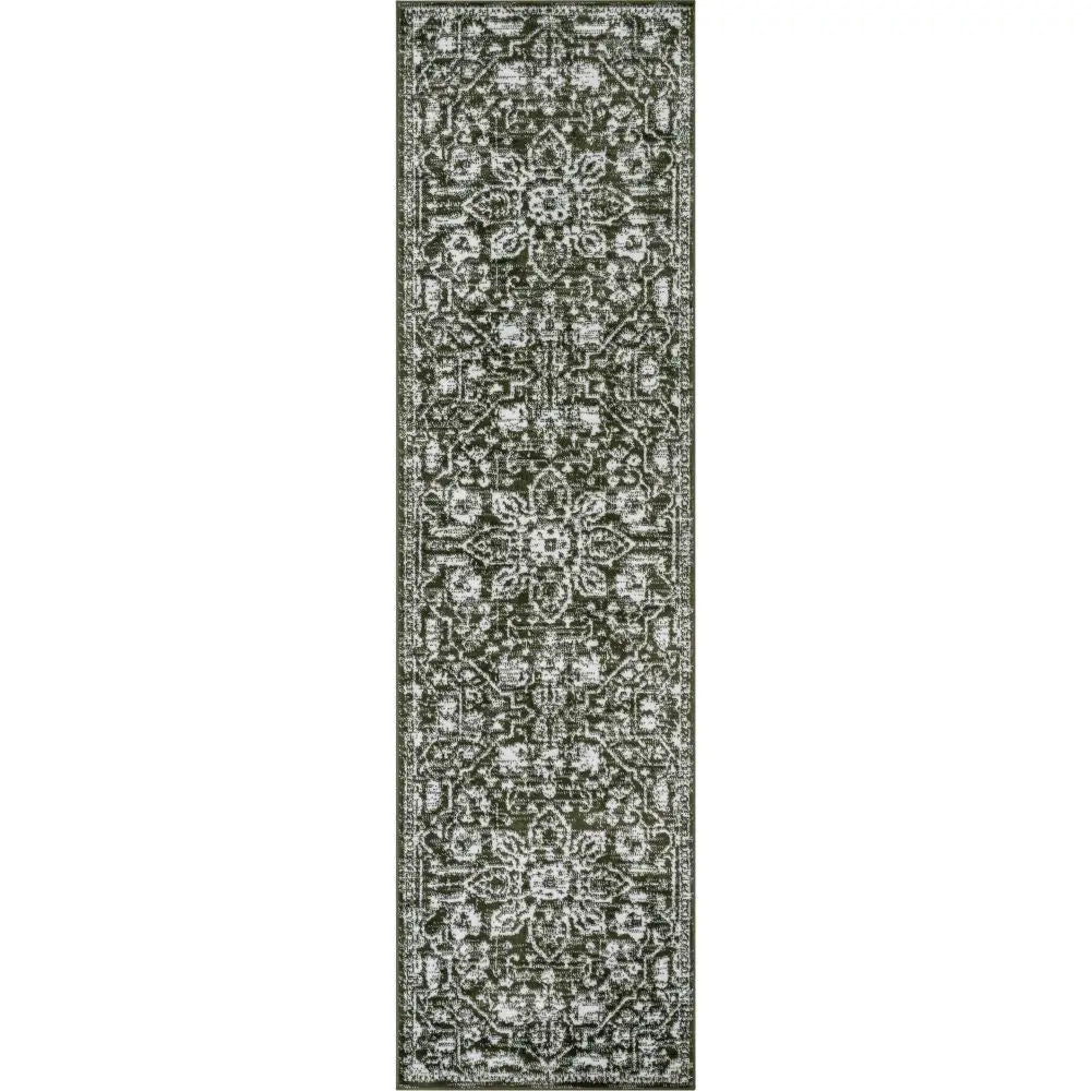 Disa Vintage Medallion Green Soft Rug By Chill Rugs Well Woven