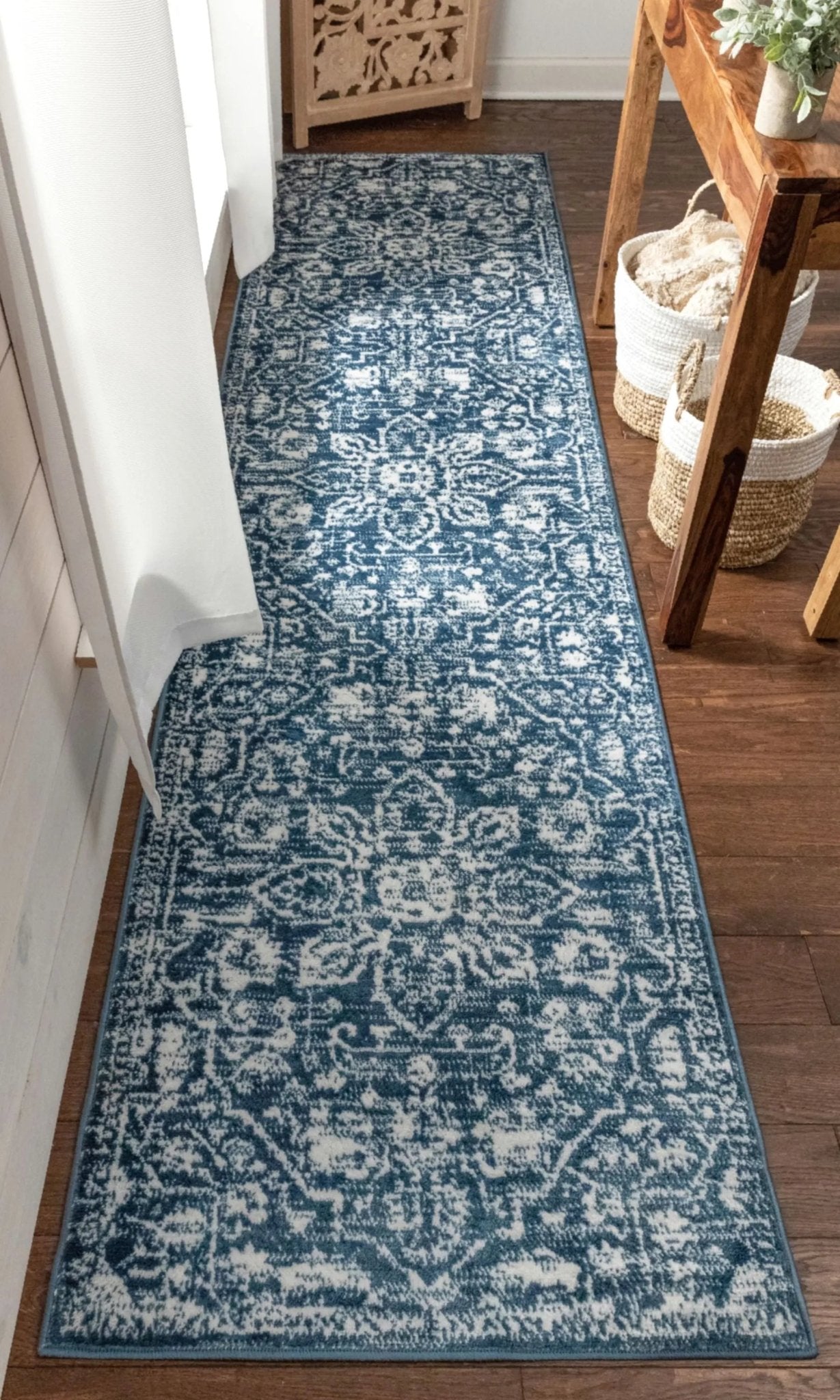 Disa Vintage Medallion Light Blue Soft Rug By Chill Rugs Well Woven