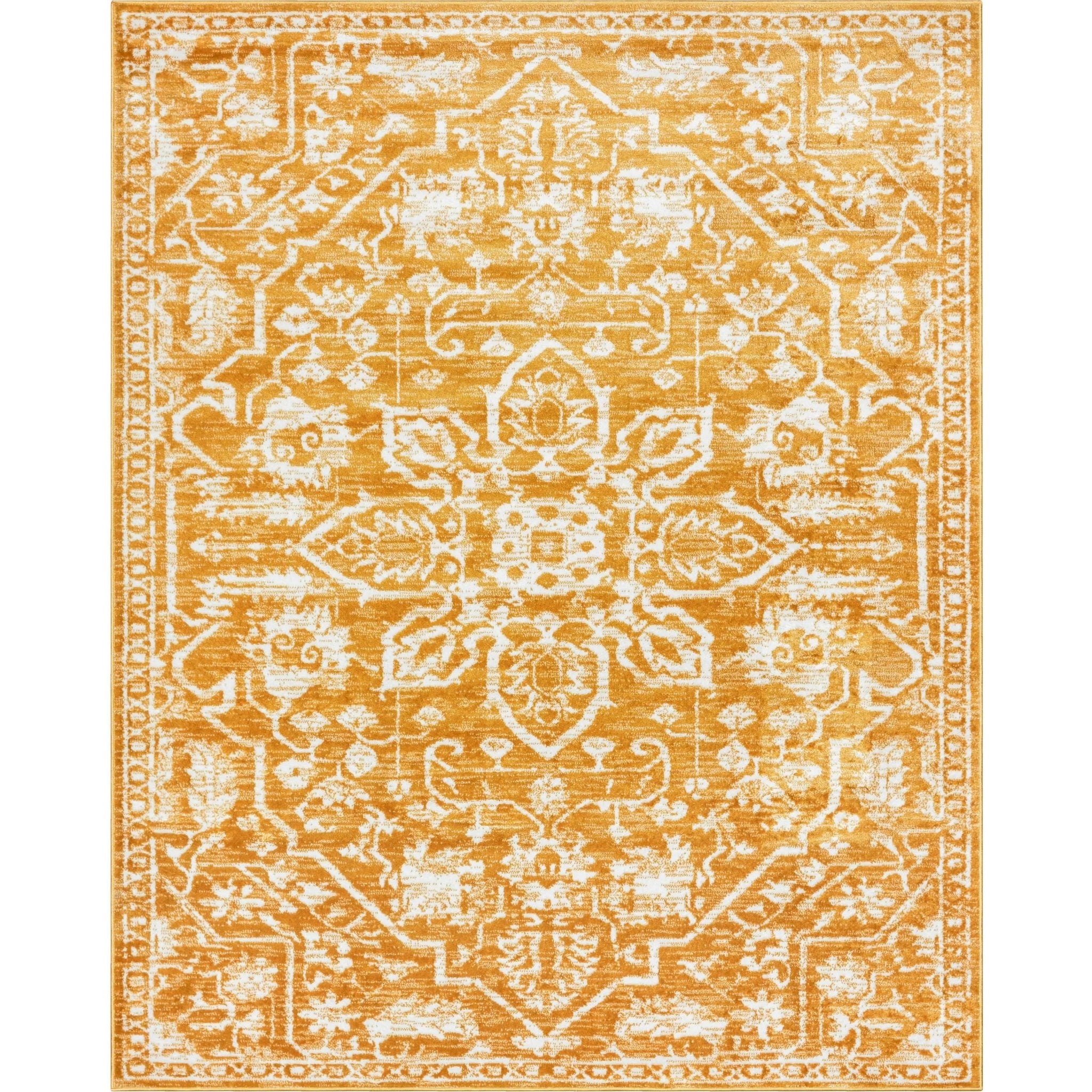 Disa Vintage Medallion Gold Soft Rug By Chill Rugs Well Woven