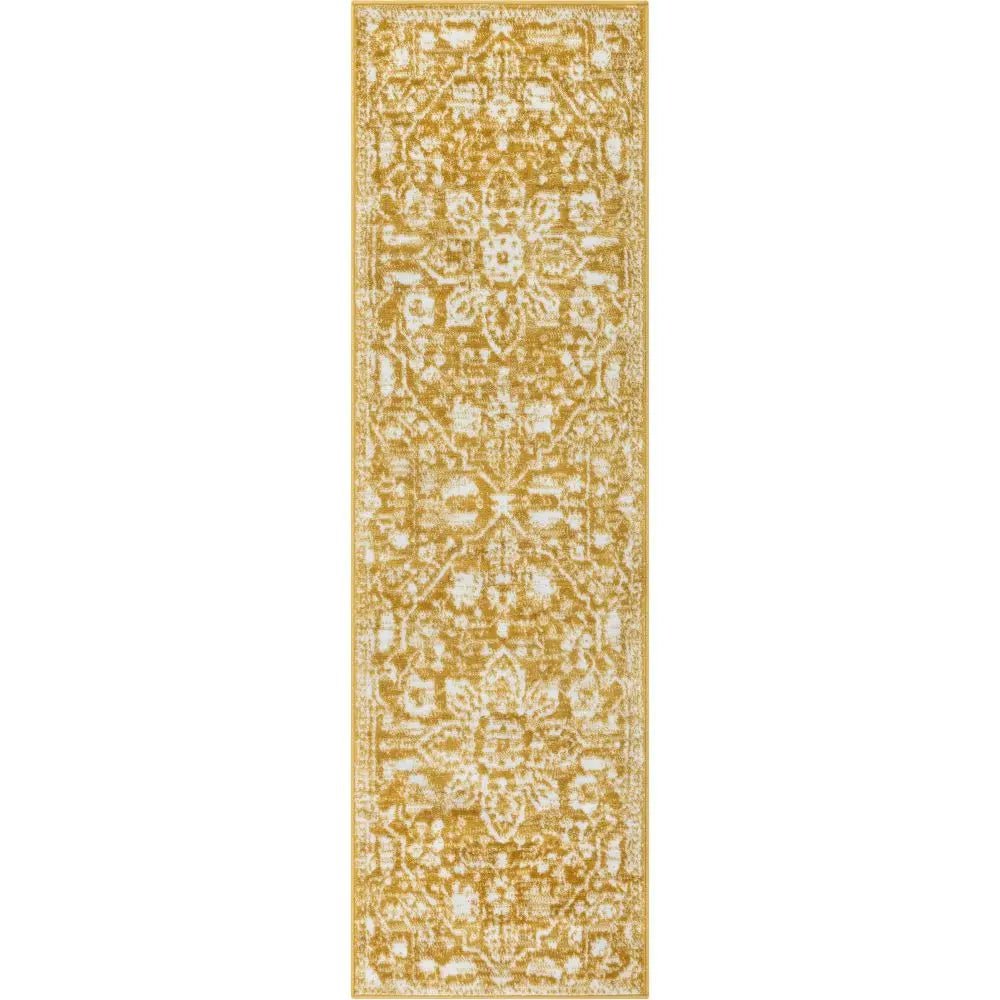 Disa Vintage Medallion Gold Soft Rug By Chill Rugs Well Woven