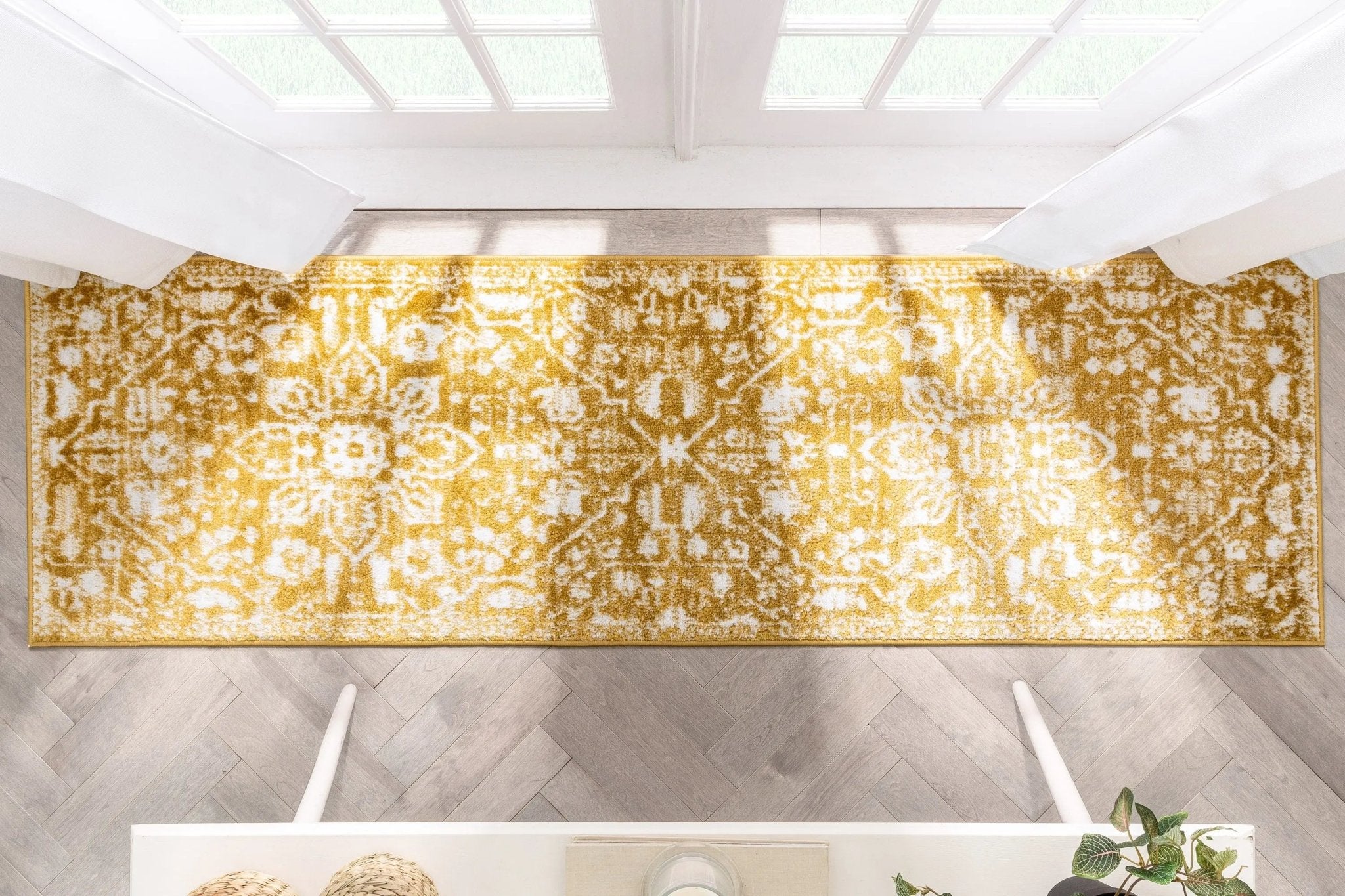 Disa Vintage Medallion Gold Soft Rug By Chill Rugs Well Woven