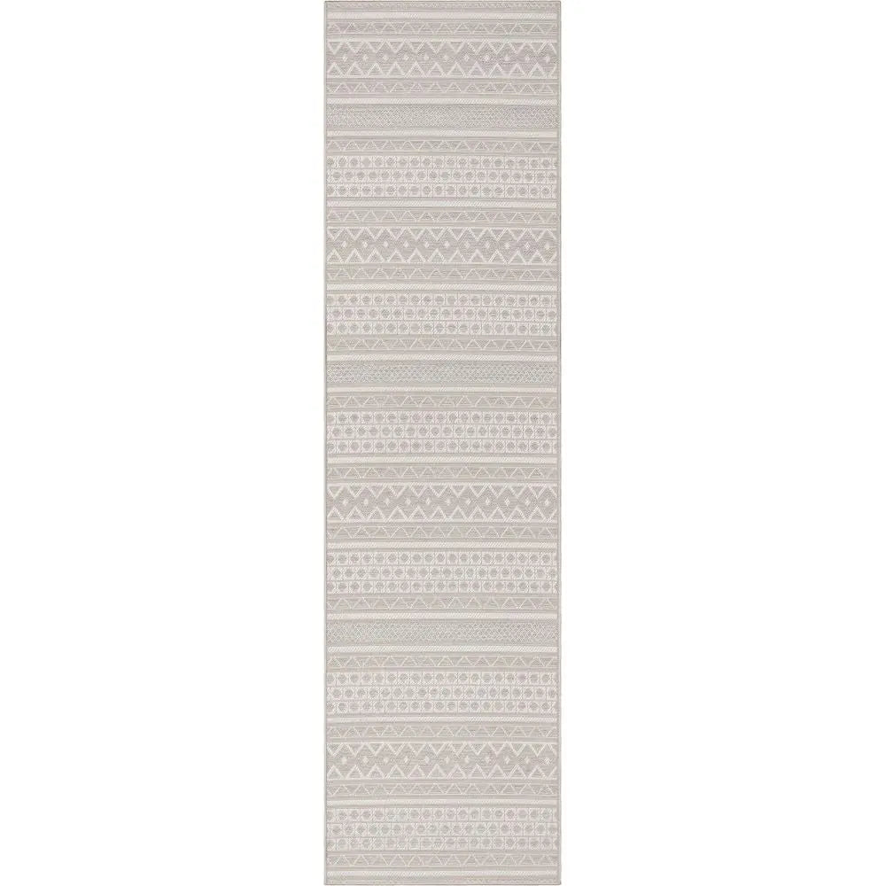Arwen Tribal Indoor/Outdoor Ivory Textured Rug Well Woven