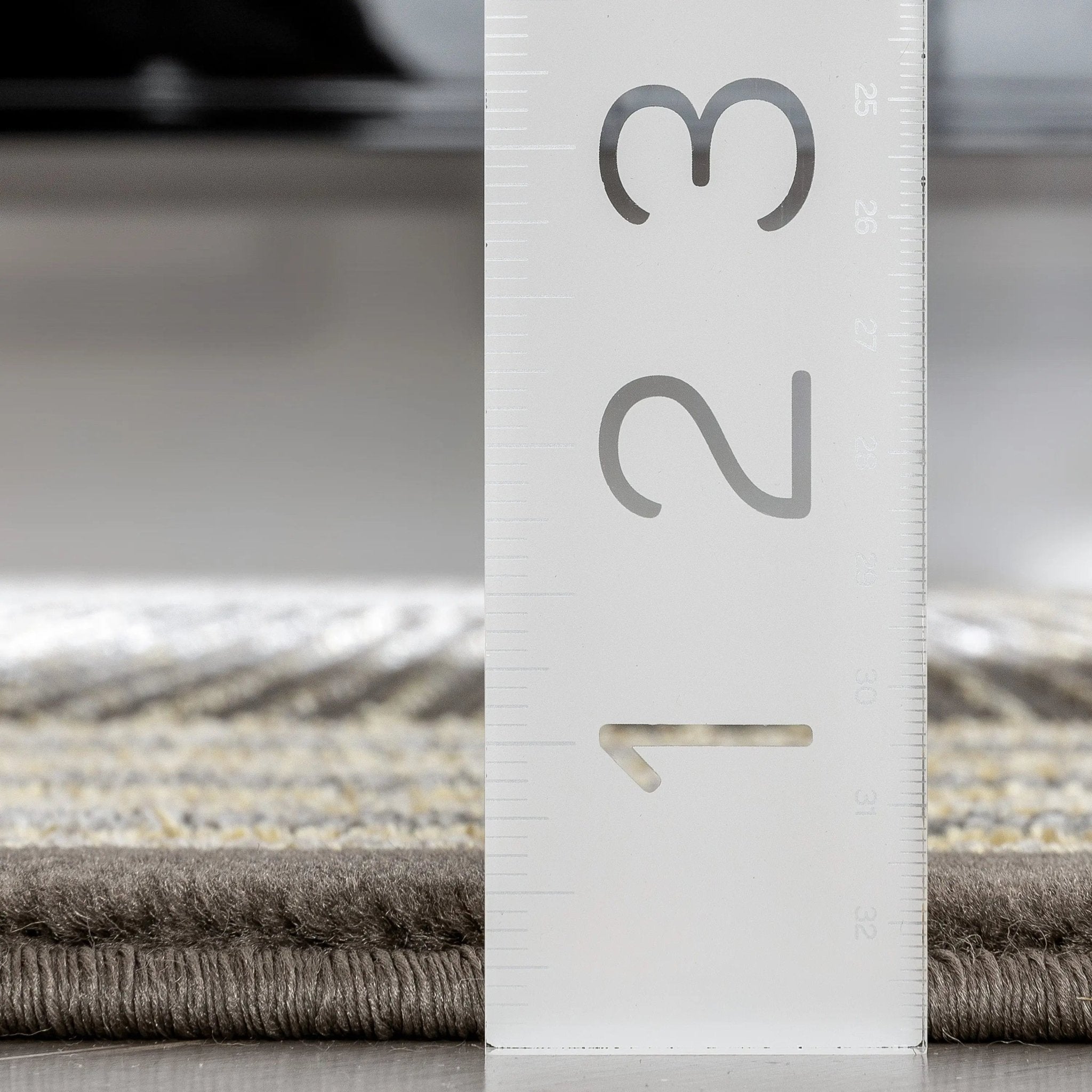 Custom Size Runner Waylon Retro Border Solid & Striped Grey Select Your Width x Choose Your Length Hallway Runner Rug Well Woven