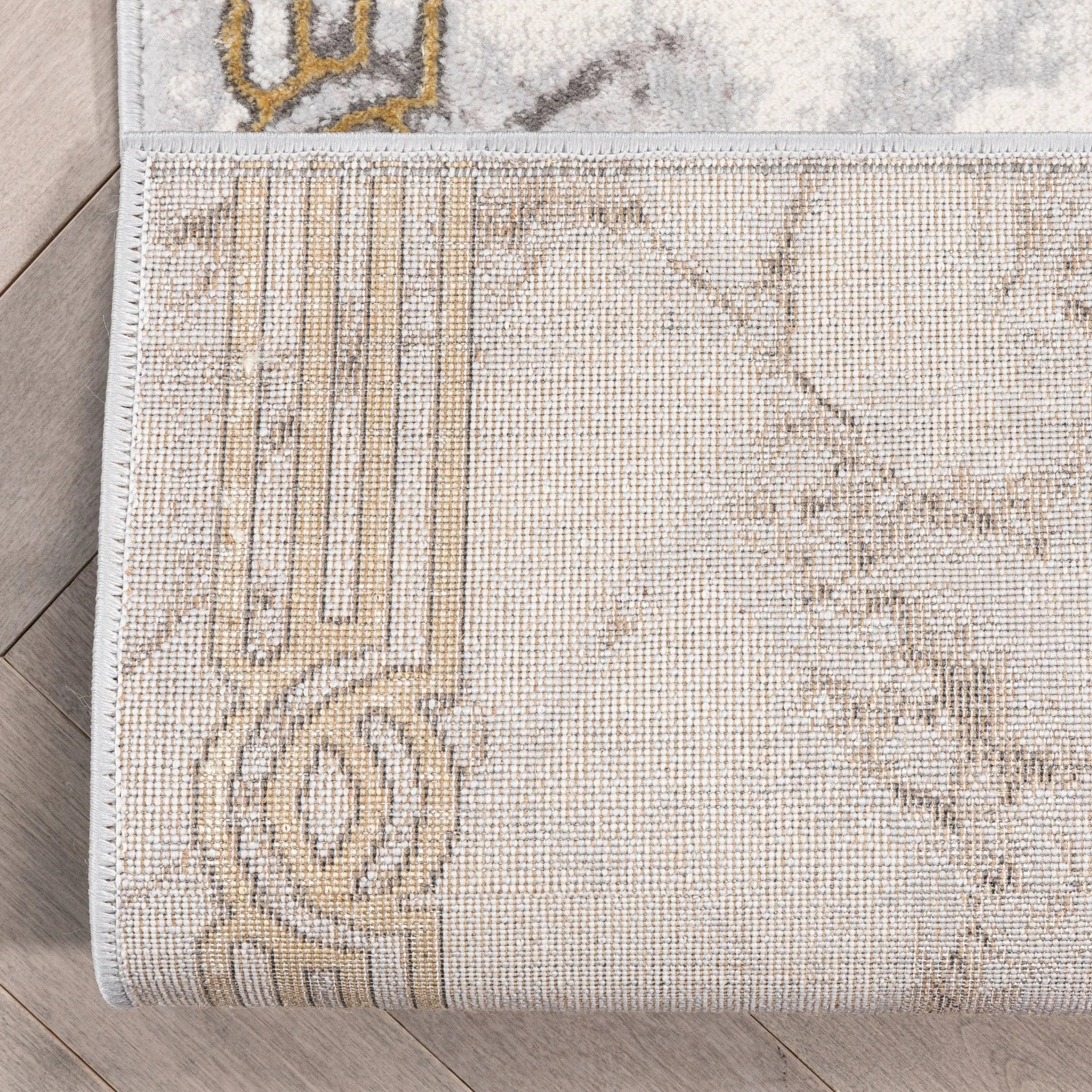 Custom Size Runner Huntington Retro Mosaic Marble Pattern Ivory Choose Your Width x Choose Your Length Hallway Runner Rug Well Woven