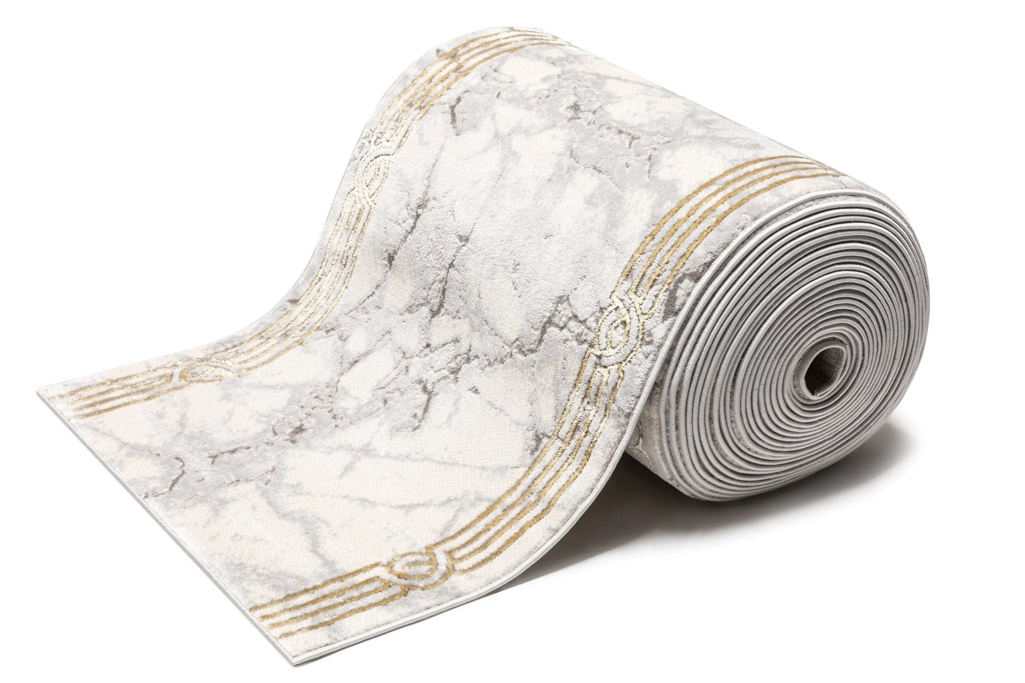 Custom Size Runner Huntington Retro Mosaic Marble Pattern Ivory Choose Your Width x Choose Your Length Hallway Runner Rug Well Woven