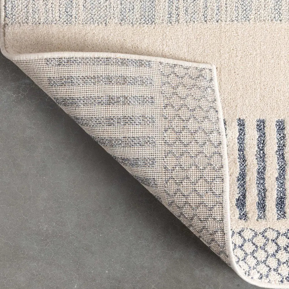 Briar Tribal Geometric Abstract Light Blue Looped Pile Rug Well Woven