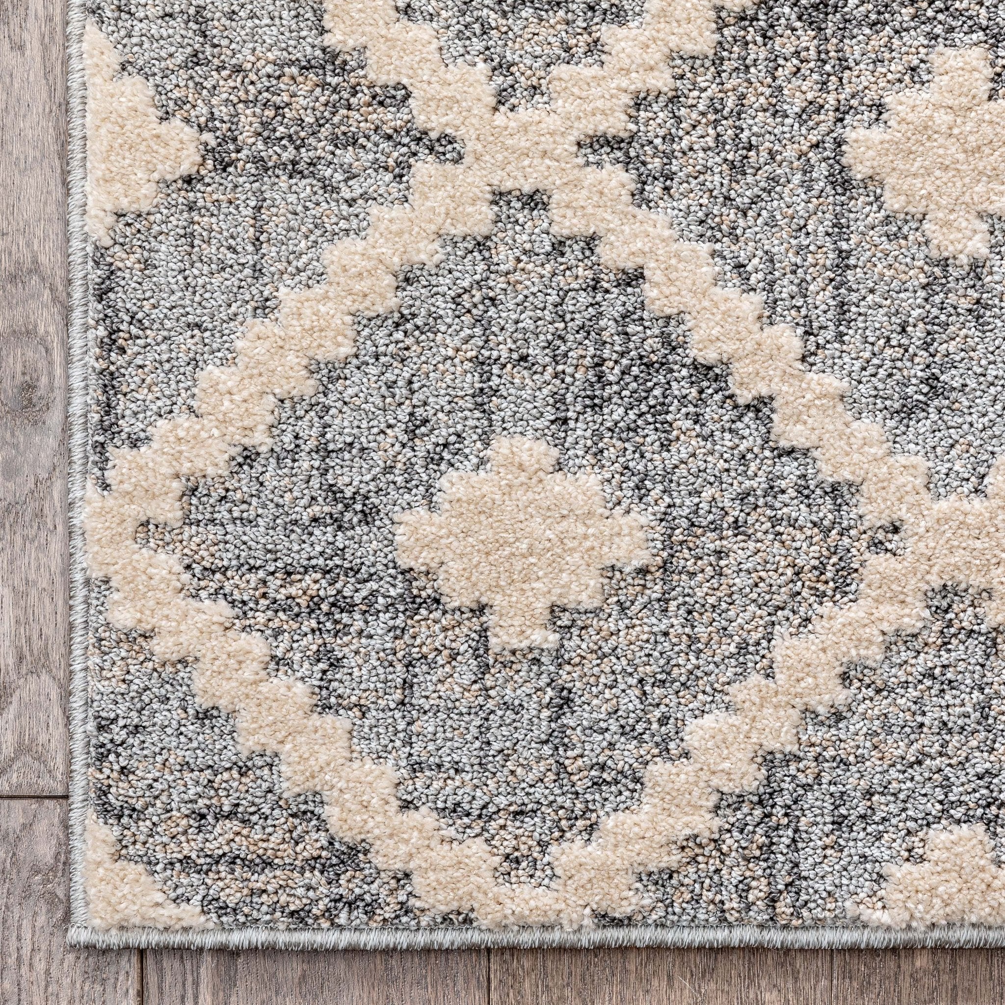Custom Size Runner Ailey Moroccan Lattice Trellis Grey Choose Your Width x Choose Your Length Hallway Runner Rug Well Woven