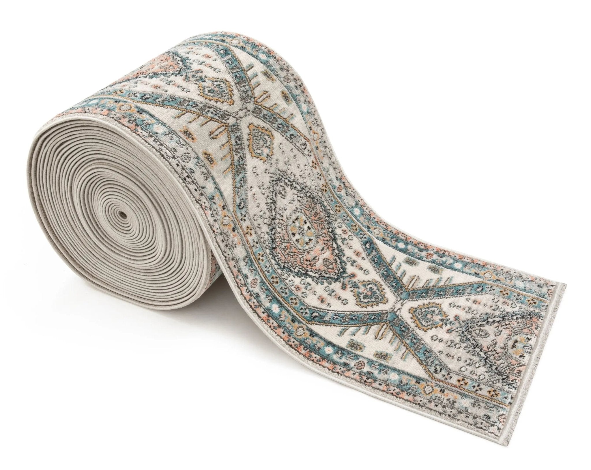 Julita Custom Size Runner Medallion Oriental Blue Choose Your Width x Choose Your Length Hallway Runner Rug Well Woven