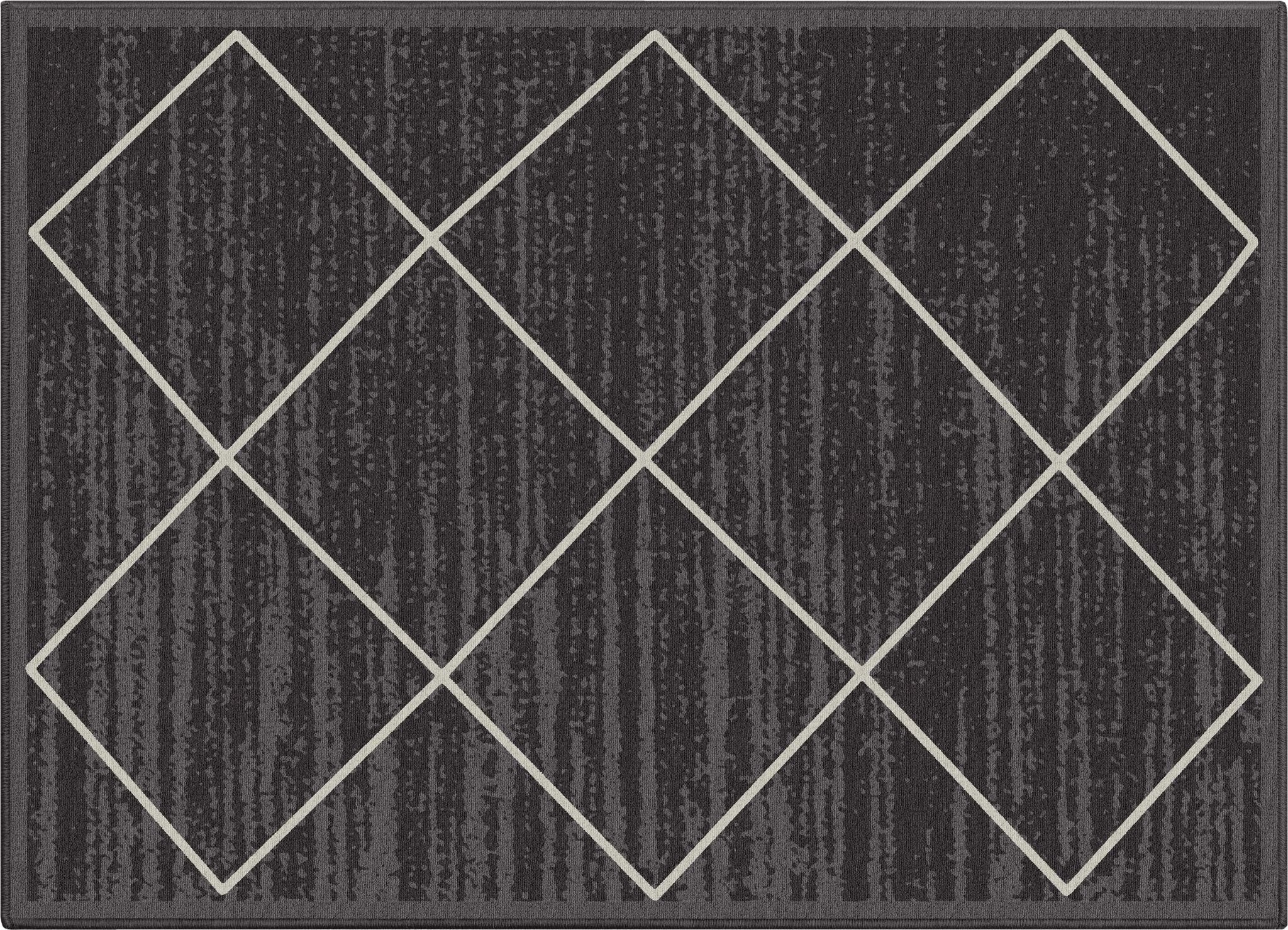 Clover Grey Modern Trellis Flat-Weave Cotton Backing Rug Well Woven