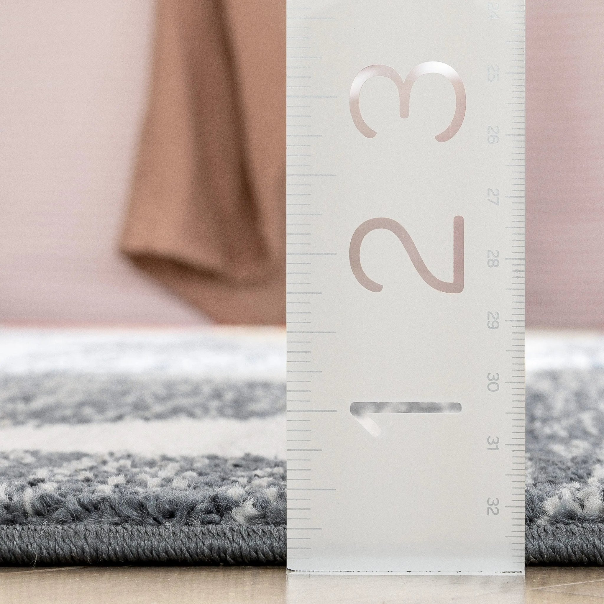 Triangles Modern Geometric Pattern Grey Kids Rug Well Woven