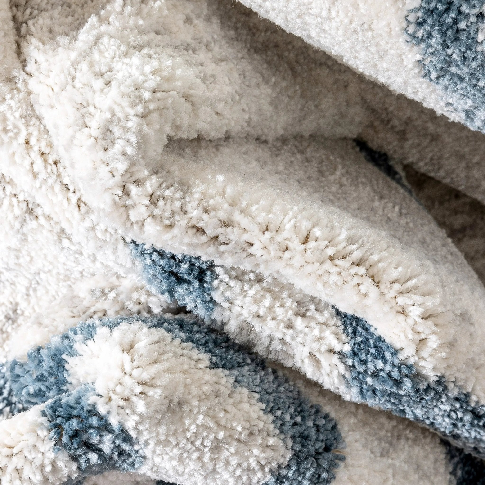 Reeve Modern Chevron Zig-Zag Blue Ivory Kids Rug Well Woven