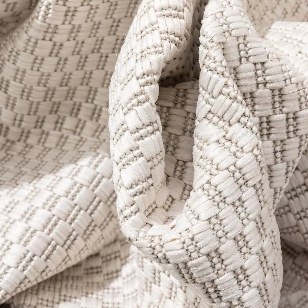 Leif Nordic Geometric Pattern Indoor Outdoor Ivory Flatweave Rug Well Woven