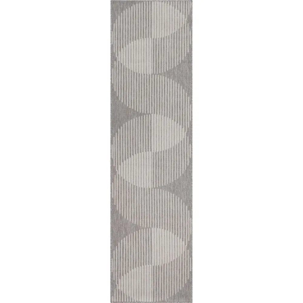 Alder Modern Stripes Indoor/Outdoor Ivory Grey Flat-Weave Rug Well Woven