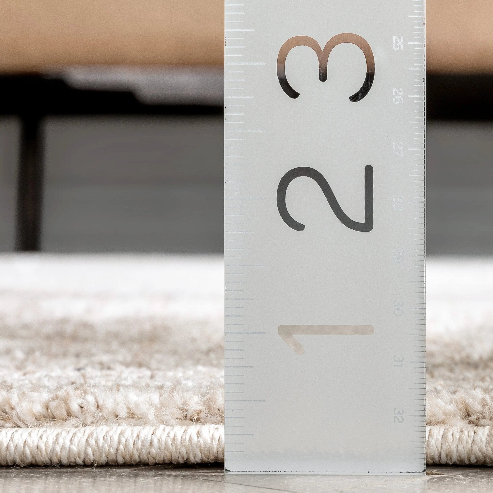 Lyre Tribal Mosaic Tile-Work Beige & Grey Distressed High-Low Rug Well Woven