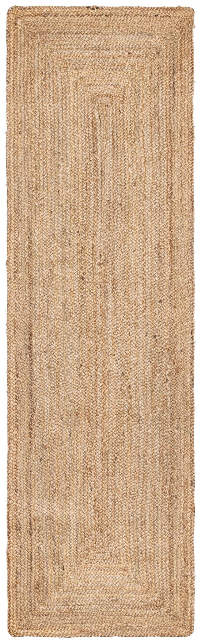 Jemma Natural-Fiber Braided Pattern Natural Hand-Woven Chunky-Textured Rug Well Woven