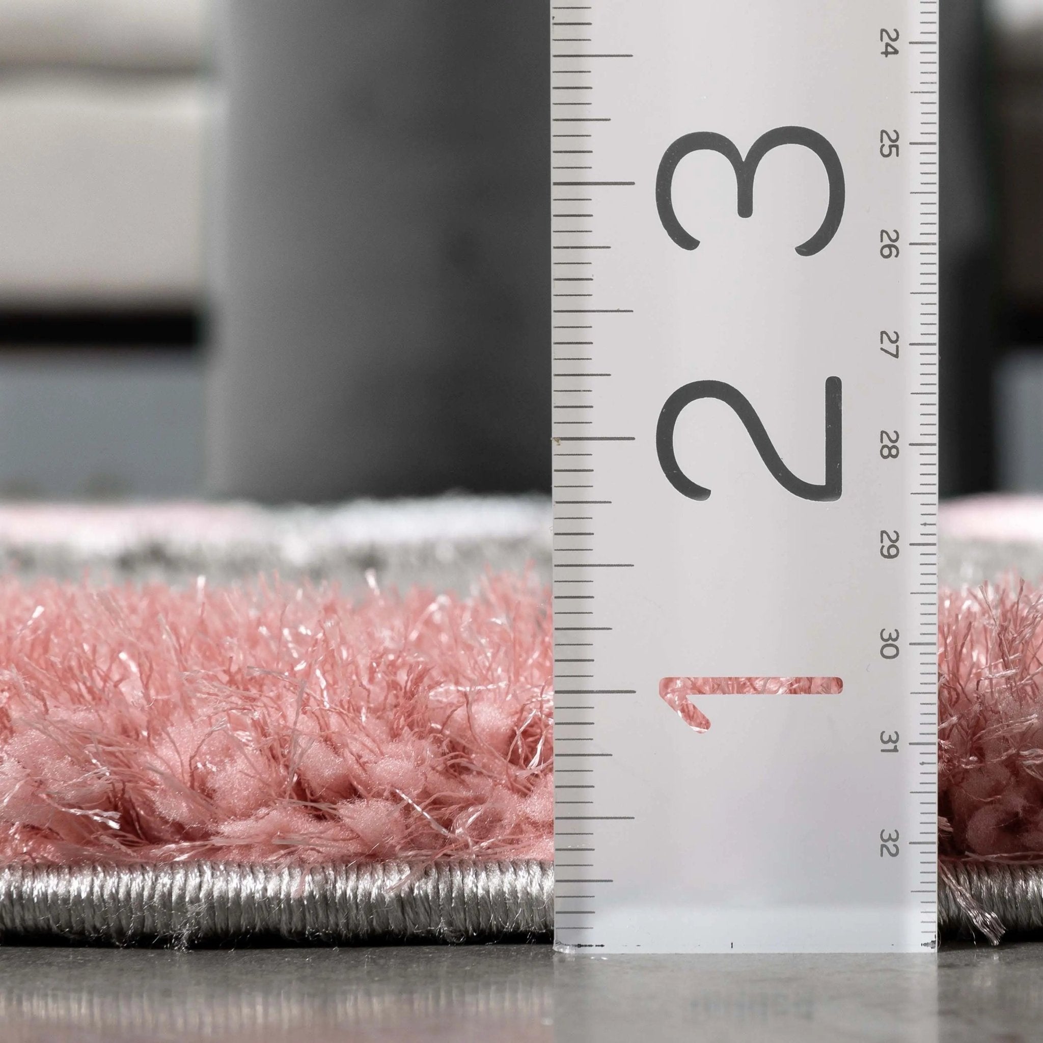 Holland Modern Geometric Blush 3D Textured Thick & Soft Shag Rug Well Woven