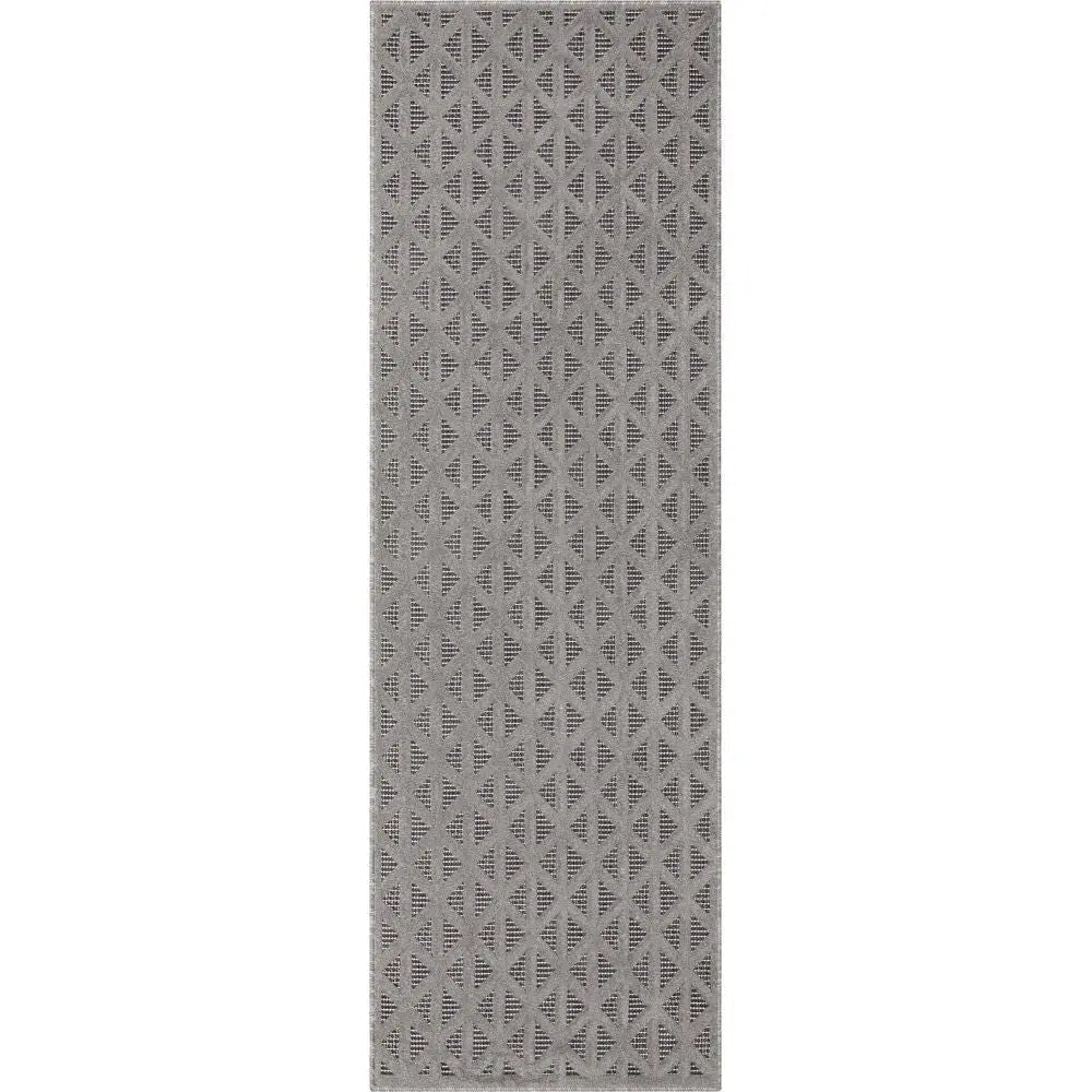 Ciel Modern Geometric Indoor/Outdoor Grey High-Low Rug Well Woven