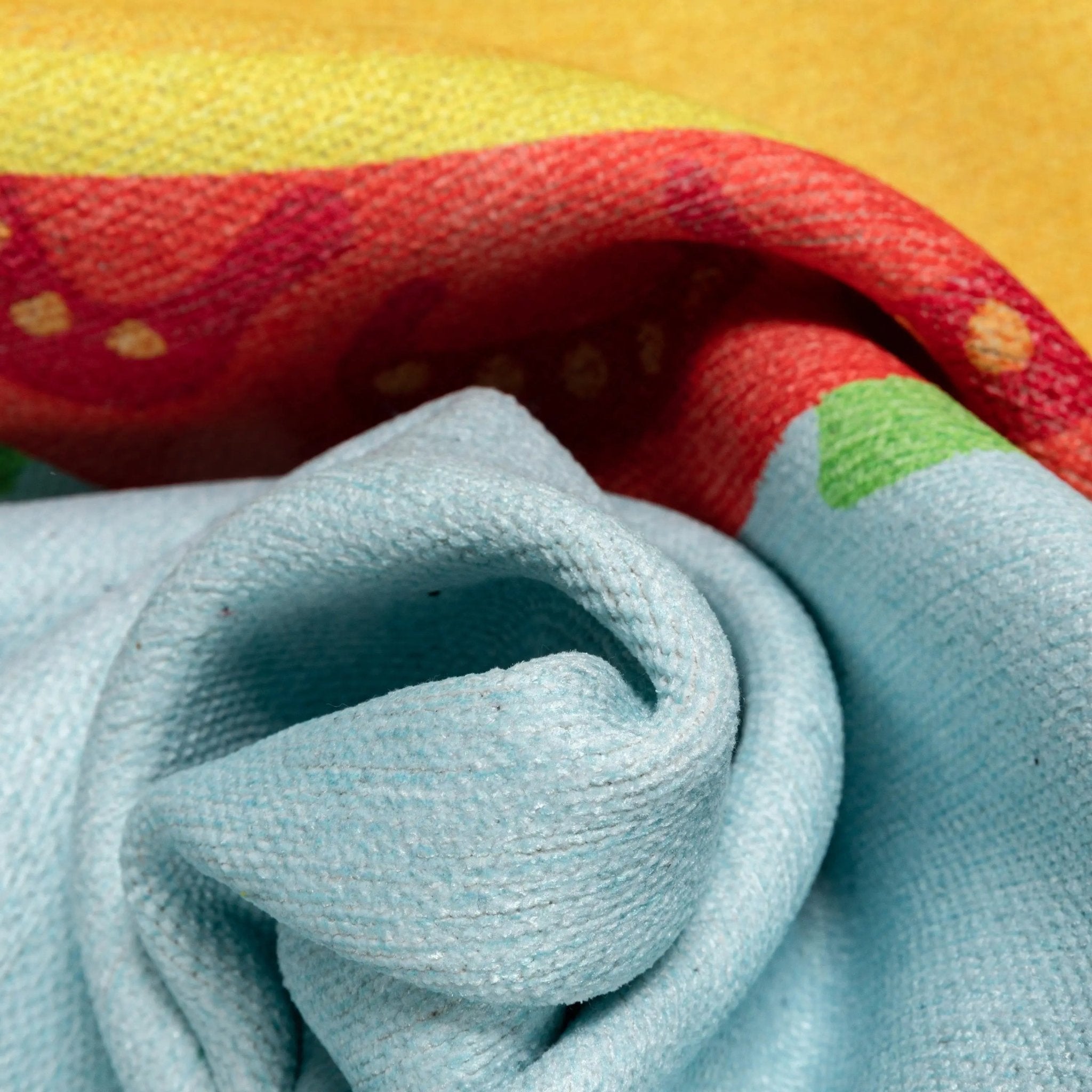 Taco Novelty Multi Blue Flat-Weave Rug Well Woven