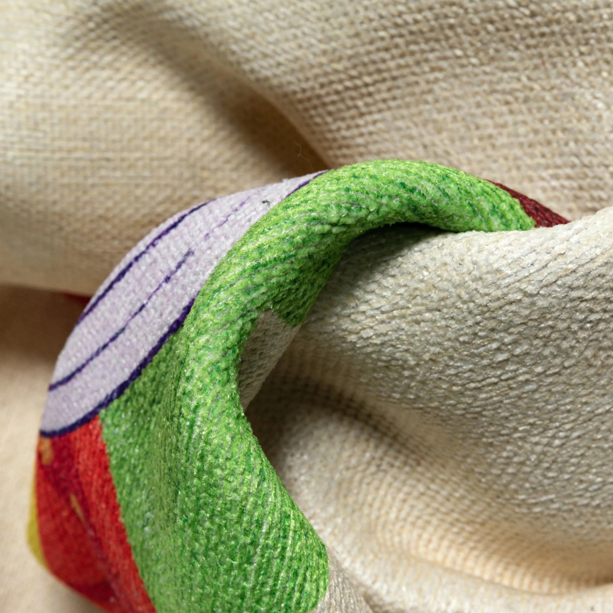 Double Taco Novelty Multi Yellow Flat-Weave Rug Well Woven