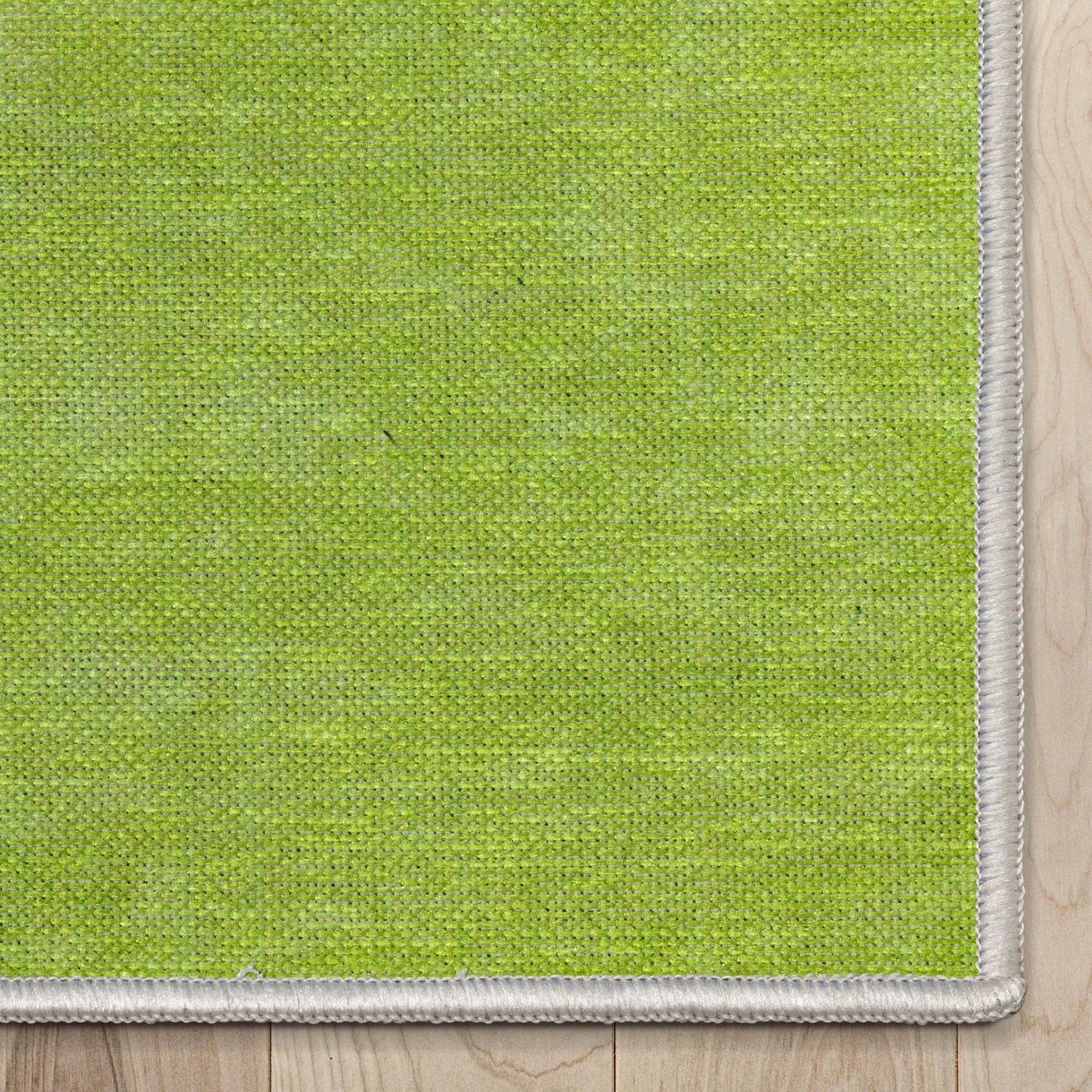 Avocado Novelty Green Flat-Weave Rug Well Woven