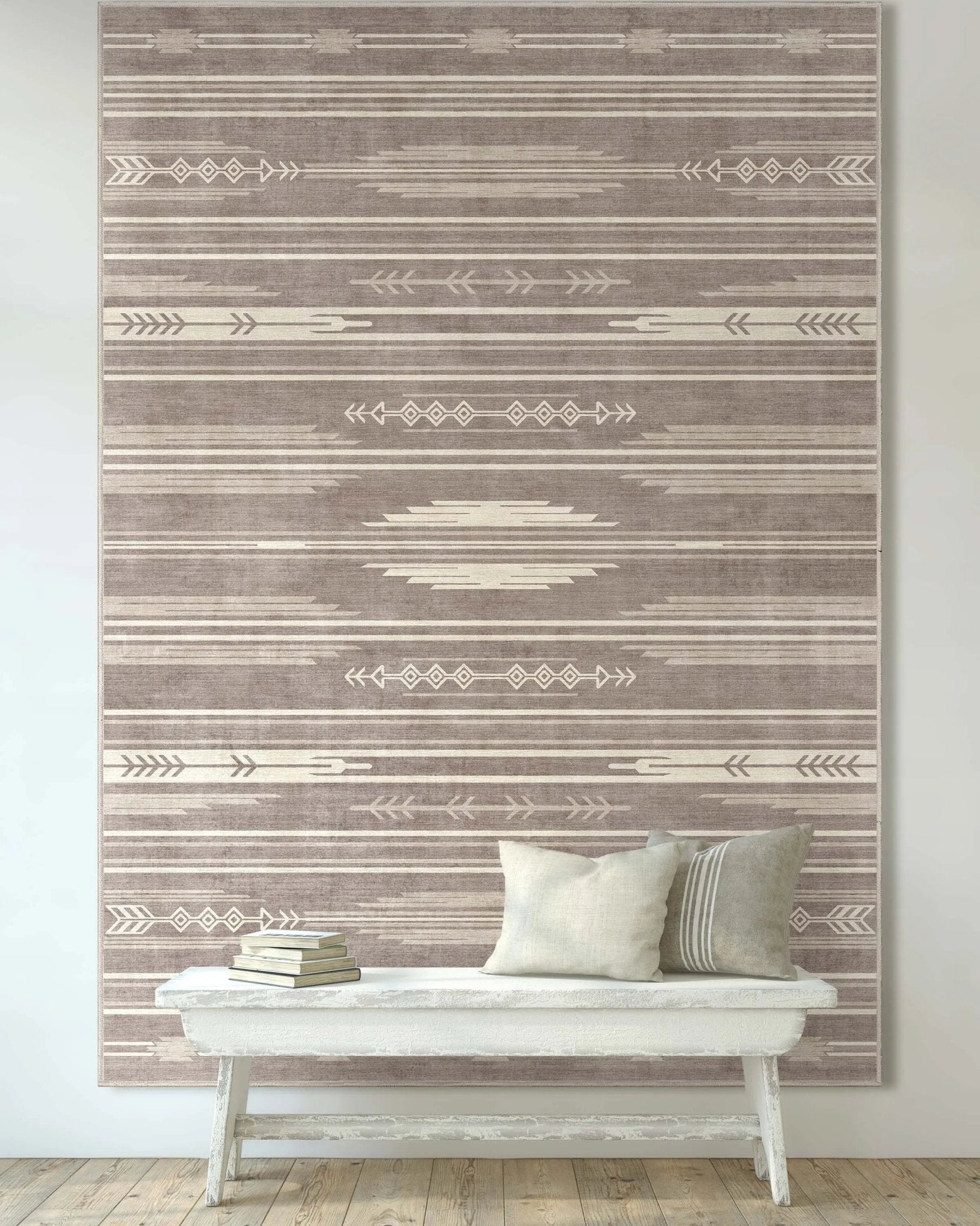 Bismarck Tribal Moroccan Beige Flat-Weave Rug Well Woven