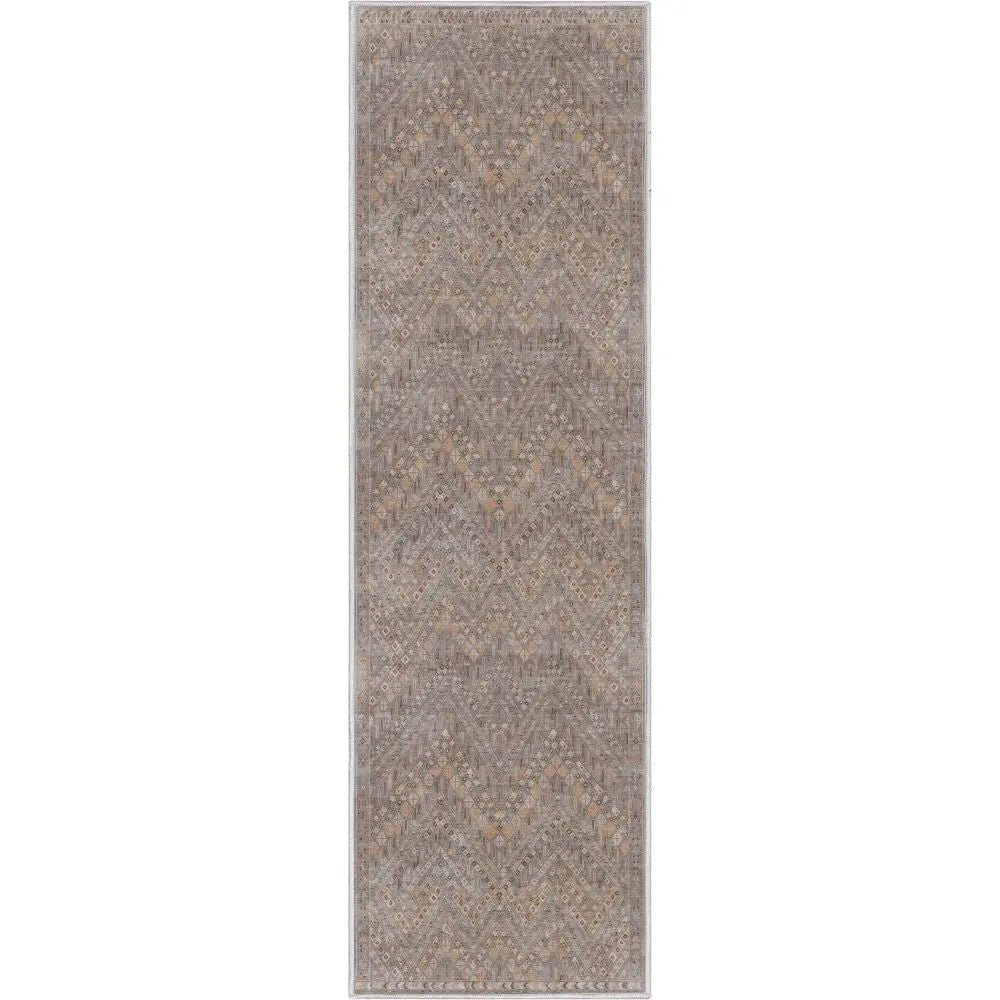 Anya Vintage Tribal Chevron Grey Flat-Weave Rug Well Woven
