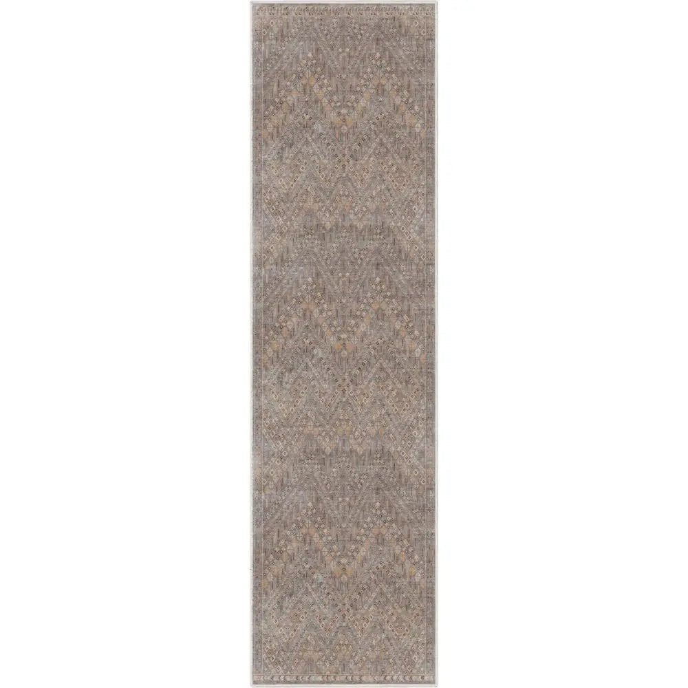 Anya Vintage Tribal Chevron Grey Flat-Weave Rug Well Woven