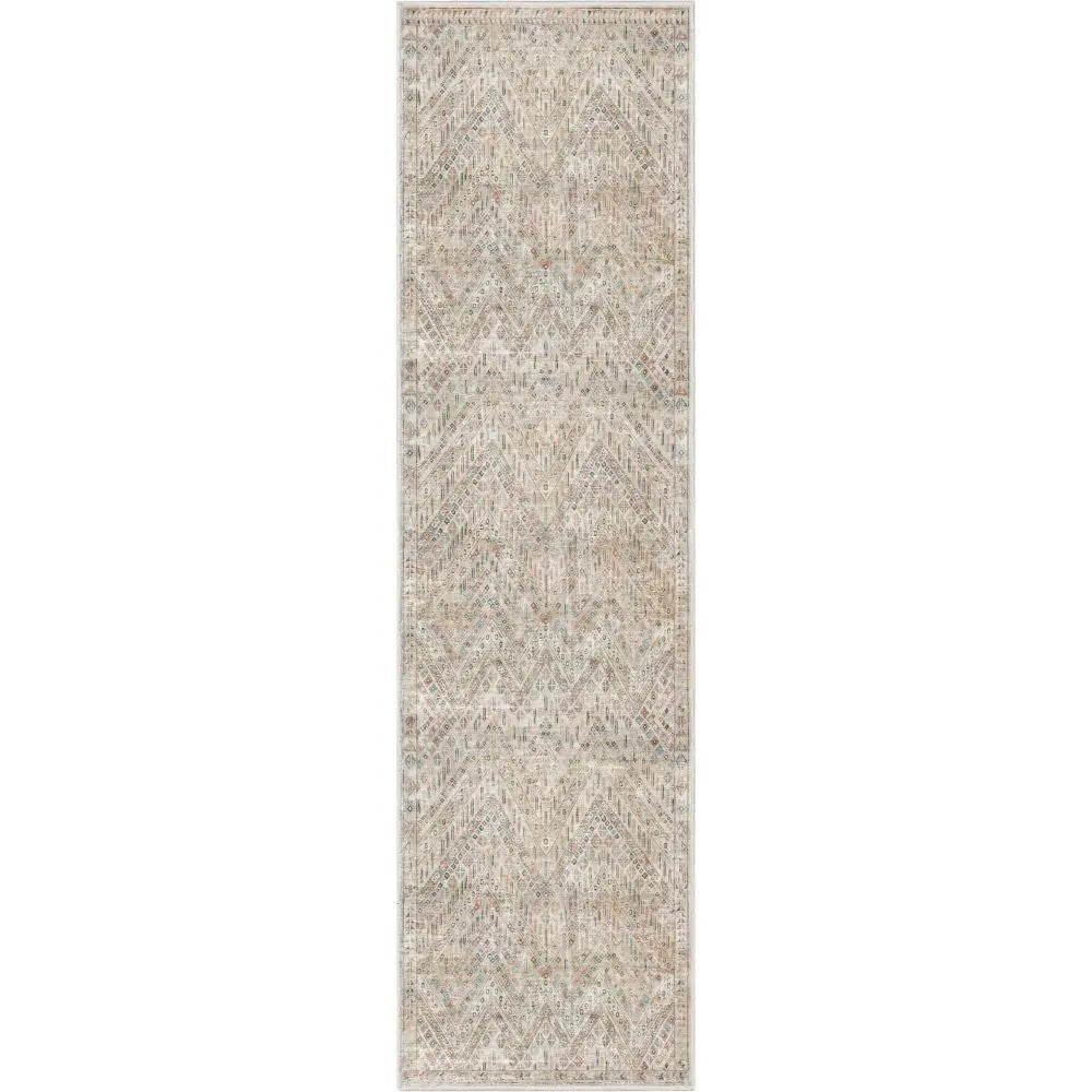 Anya Vintage Tribal Chevron Ivory Flat-Weave Rug Well Woven