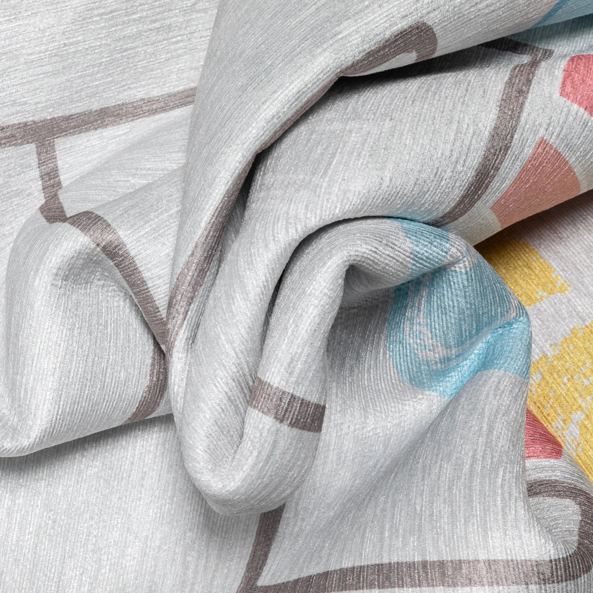 Hopscotch Modern Multi Grey Kids Flat-Weave Rug Well Woven