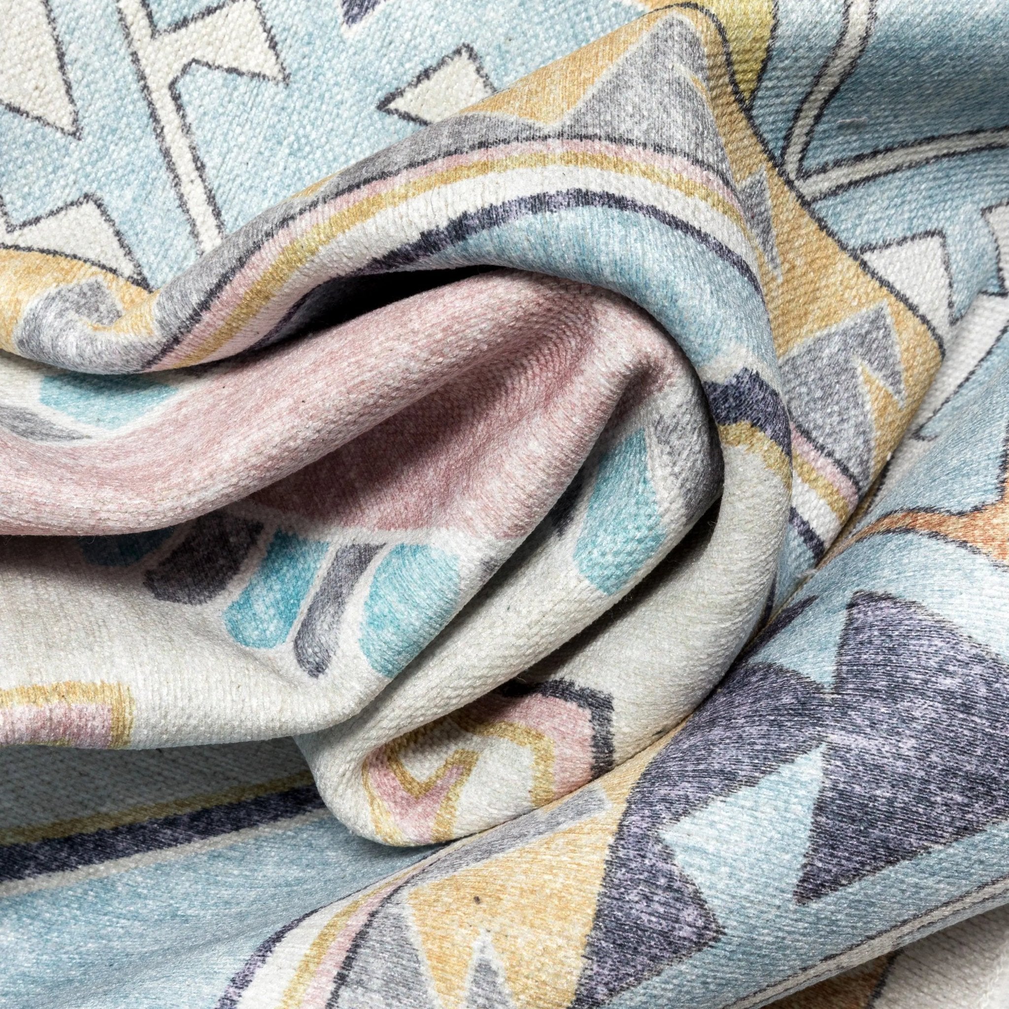 Ethnic Soft Medallion Modern Pink Kids Flat-Weave Rug Well Woven