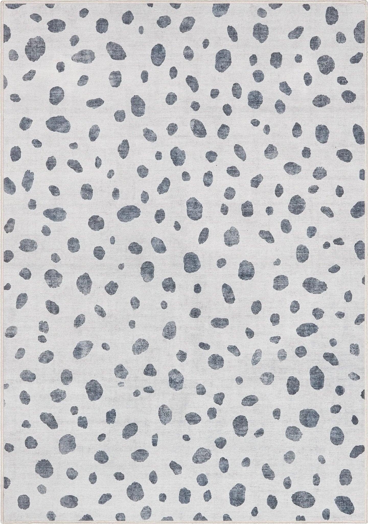 Animal Dots Modern Ivory Black Area Flat-Weave Rug Well Woven