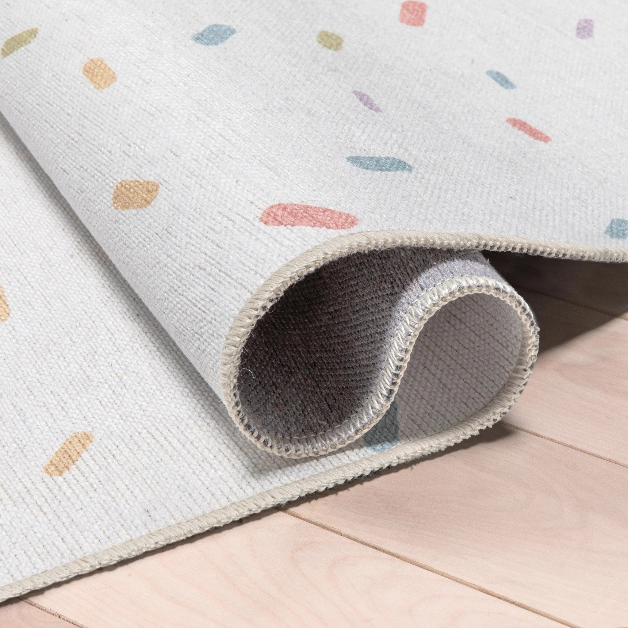 Sprinkles Modern Multi Color Area Flat-Weave Rug Well Woven