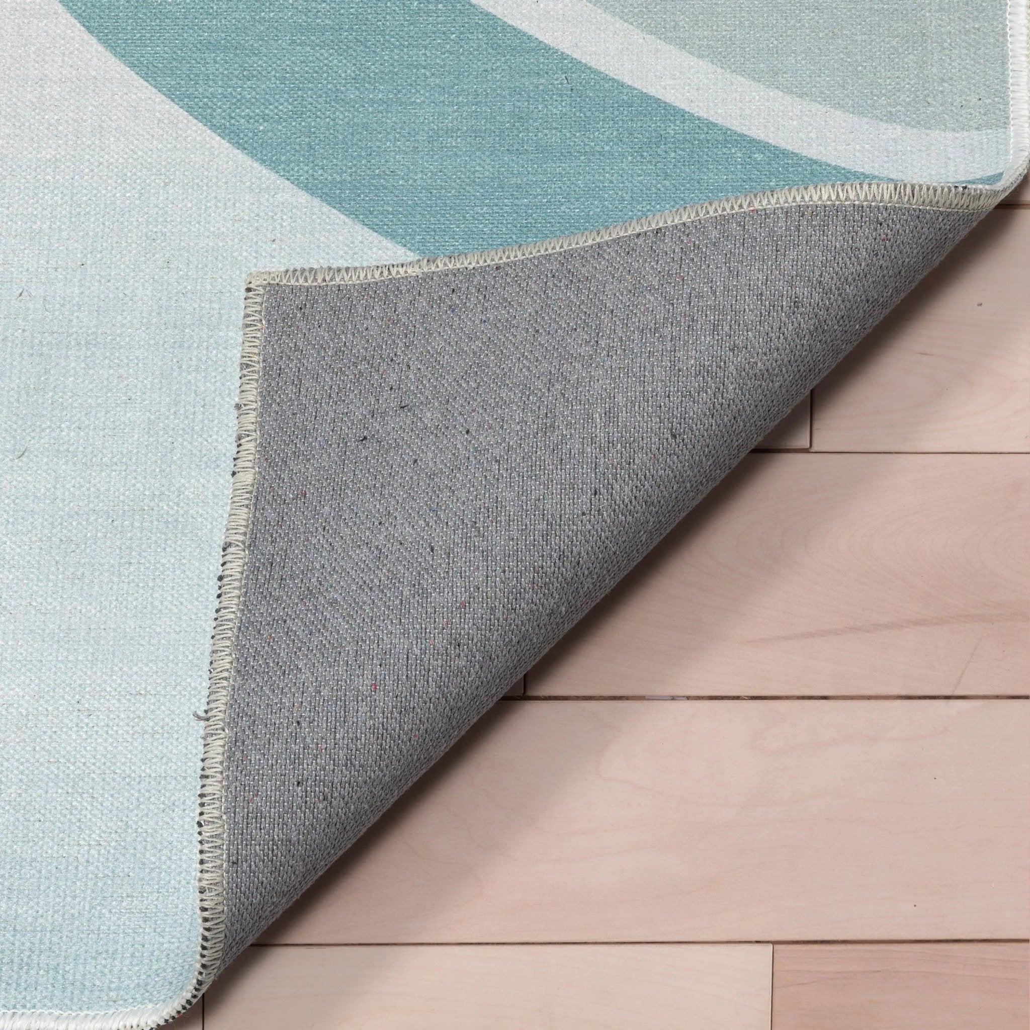 Curved Rainbow Modern Multi Color Purple Area Flat-Weave Rug Well Woven