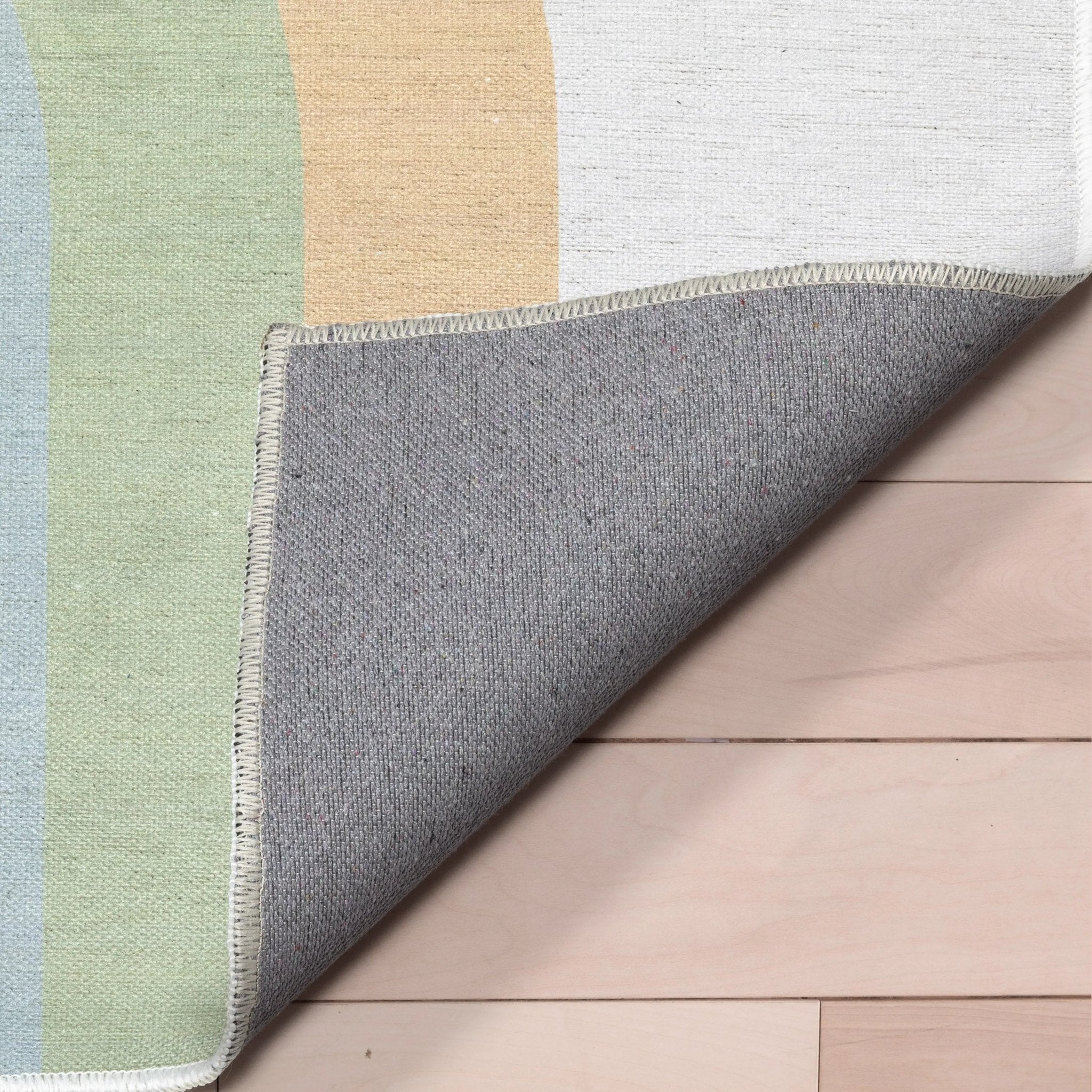 Rainbow Watercolor Modern Multi Color Area Flat-Weave Rug Well Woven