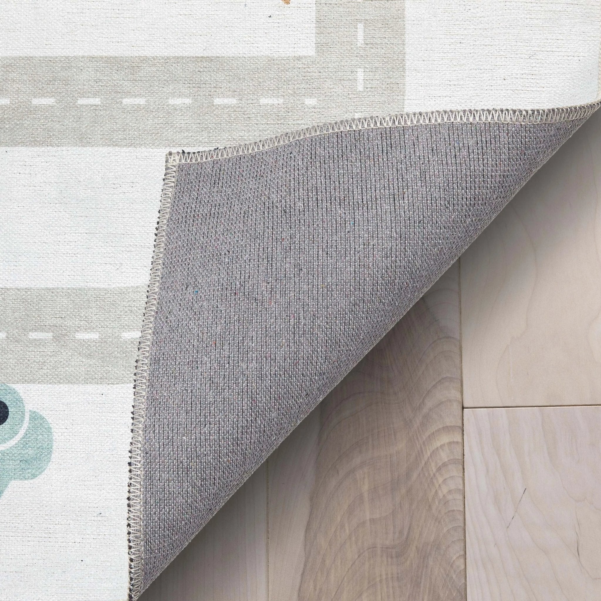 Playful Roads Modern Grey Area Flat-Weave Rug Well Woven