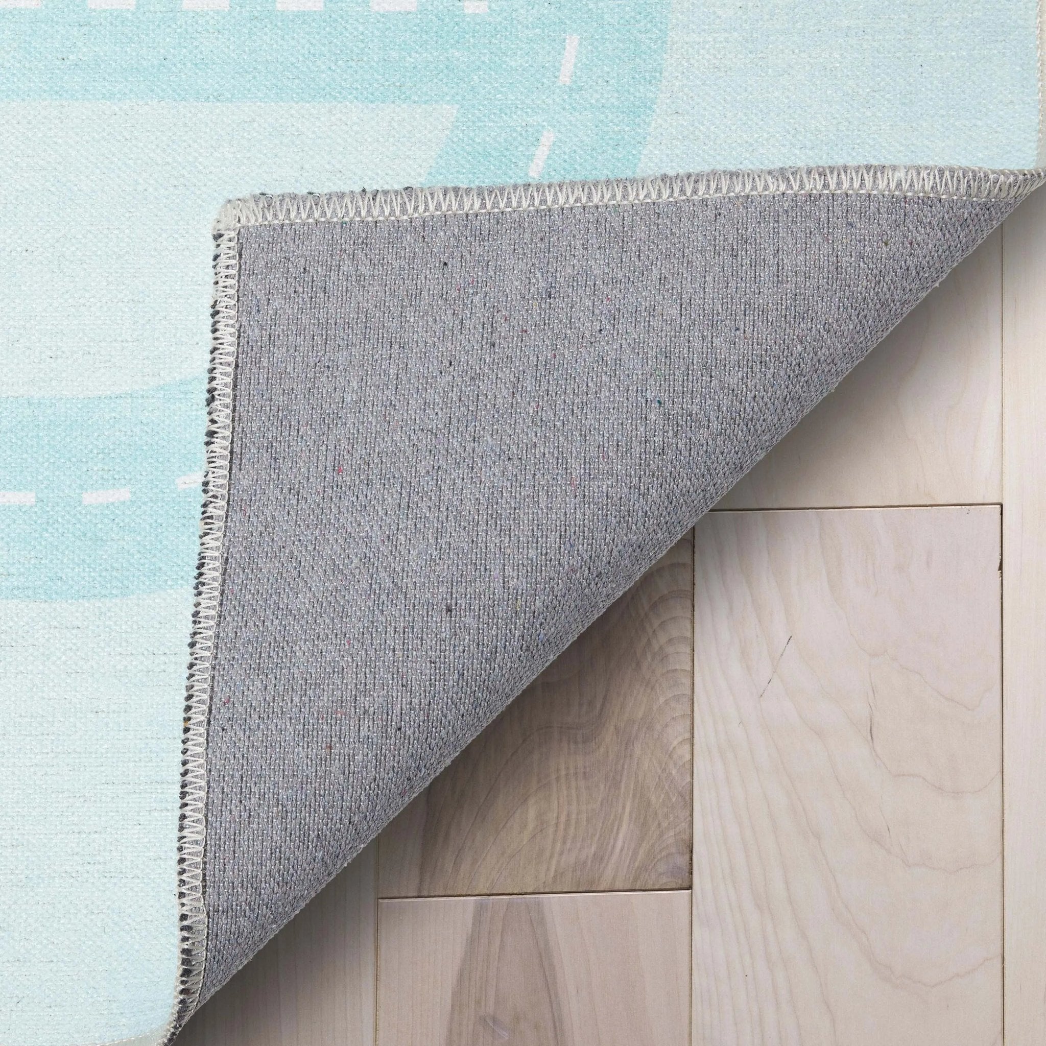 Playful Roads Modern Blue Area Flat-Weave Rug Well Woven