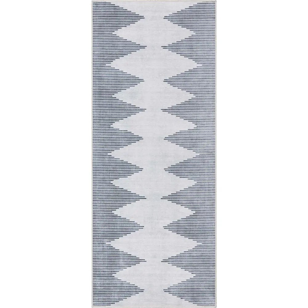 Bree Moroccan Diamond Stripes Ivory Grey Area Flat-Weave Rug Well Woven