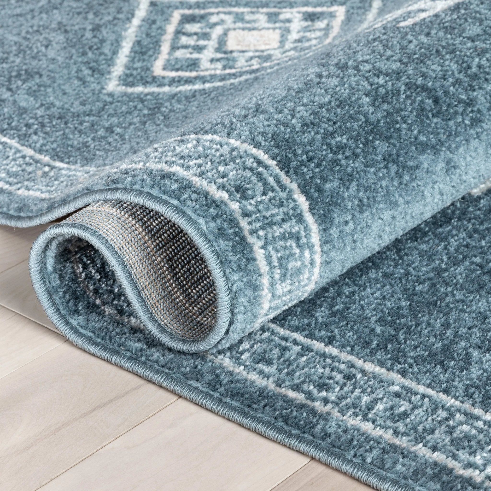 Azra Tribal Medallion Dark Blue Rug Well Woven