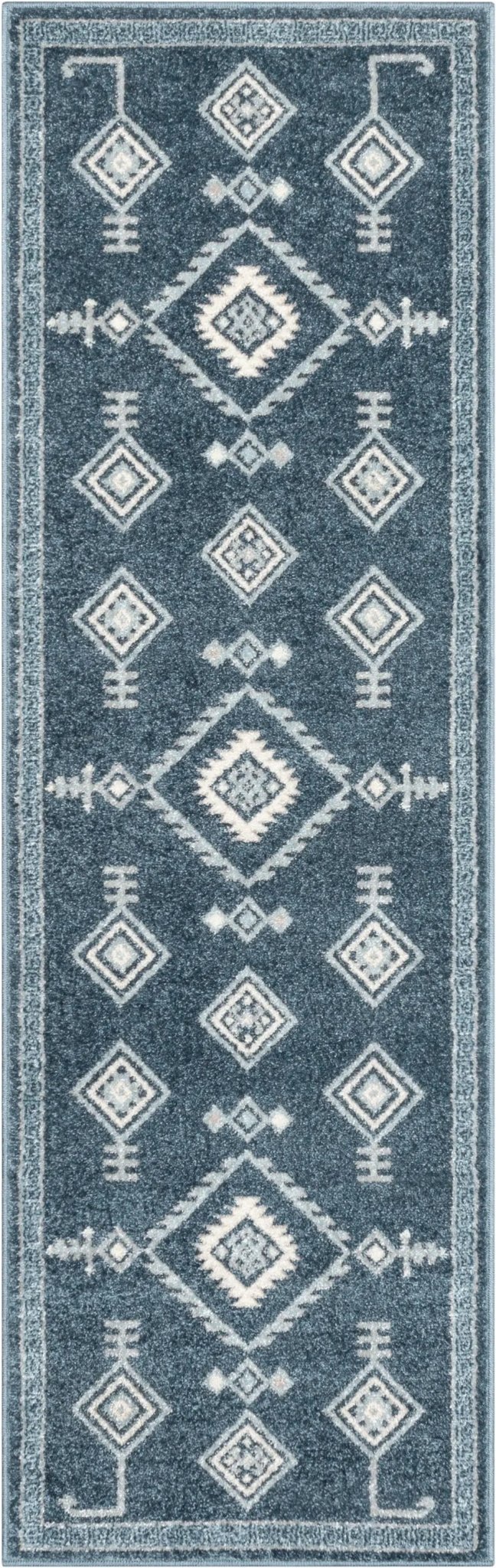 Azra Tribal Medallion Dark Blue Rug Well Woven