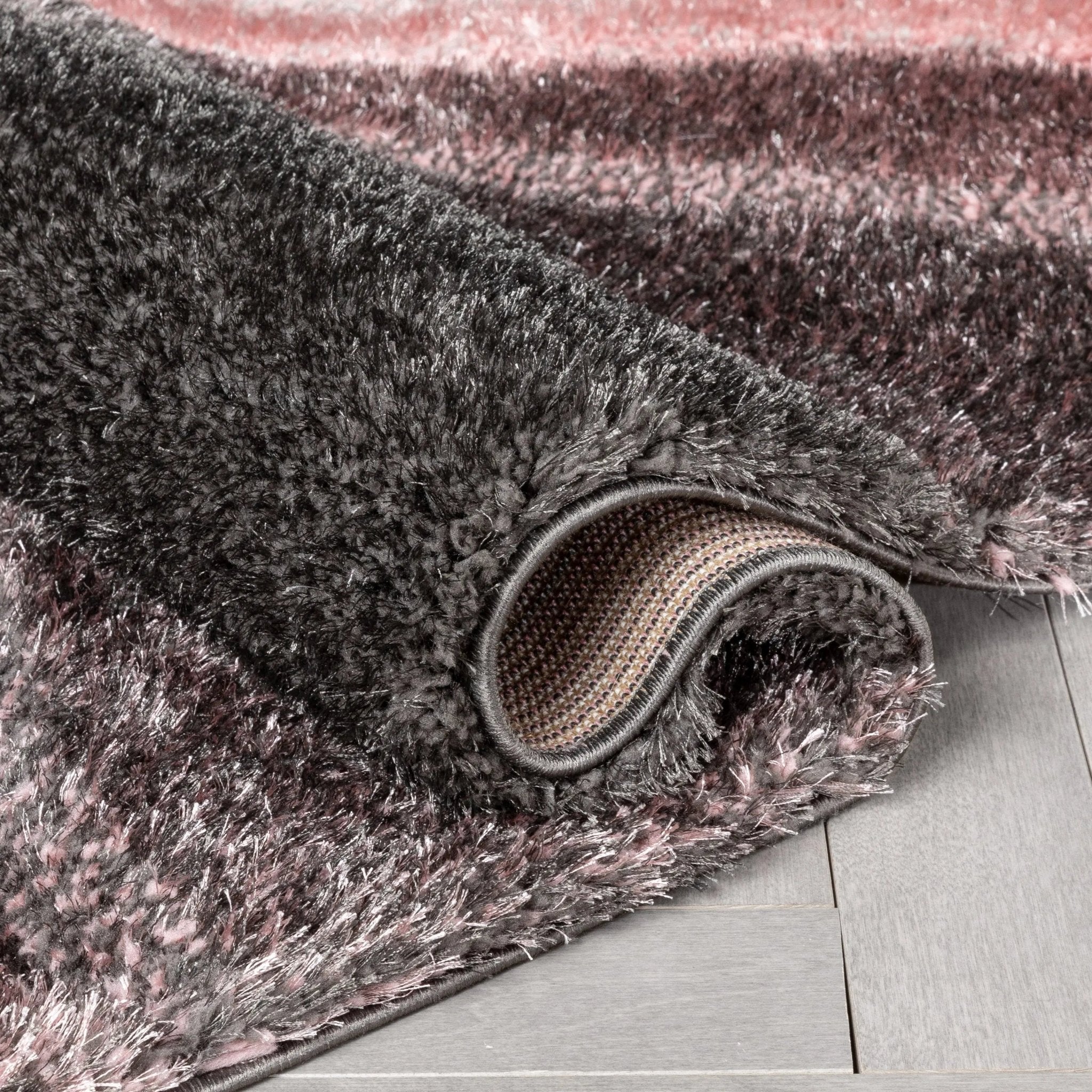 Luz Modern Geometric Blush 3D Textured Thick & Soft Shag Rug Well Woven