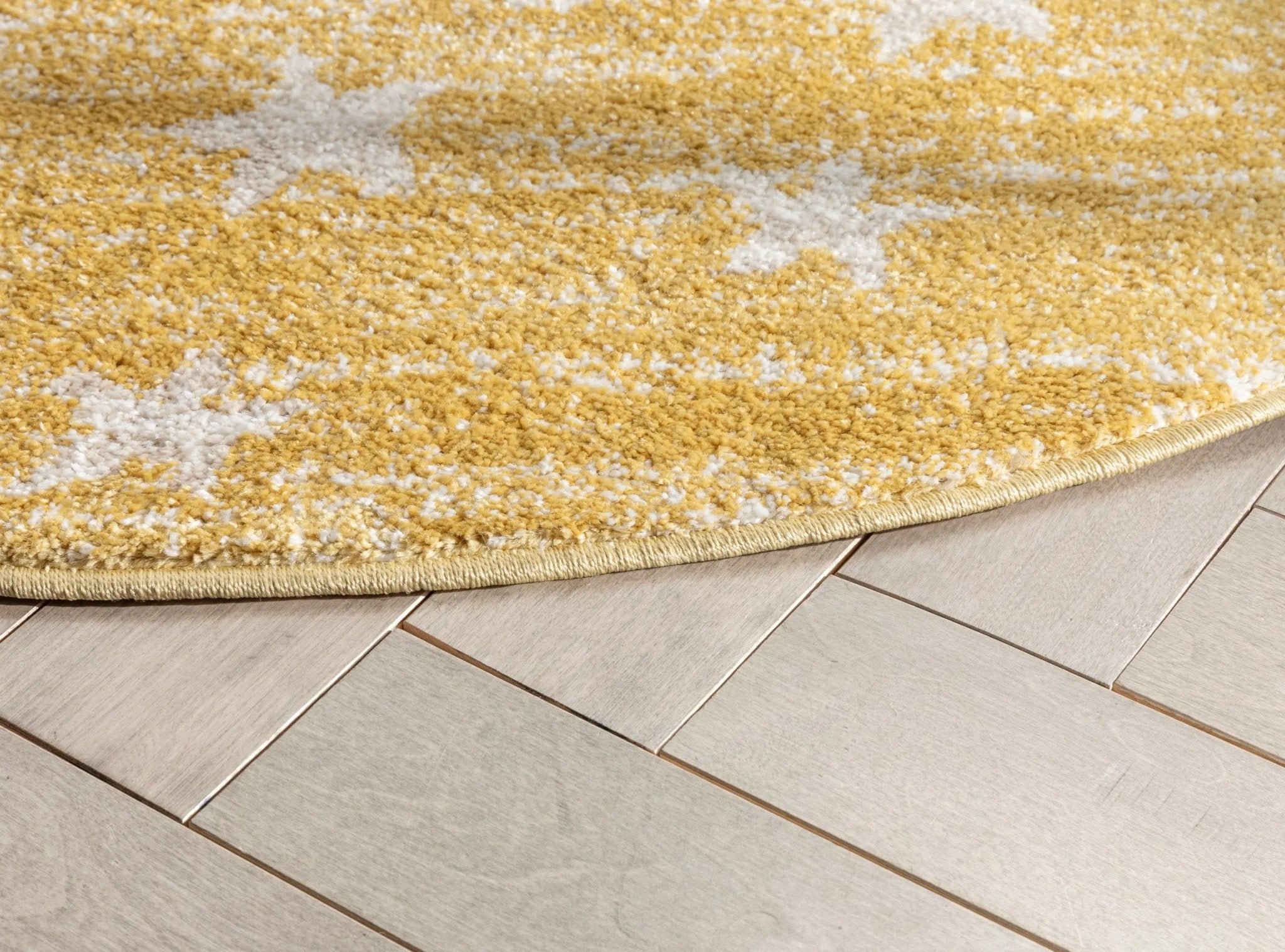 Stars Modern Geometric Yellow Kids Rug Well Woven