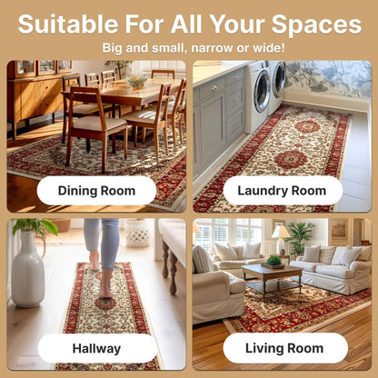 Medallion Kashan Ivory Traditional Rug Well Woven