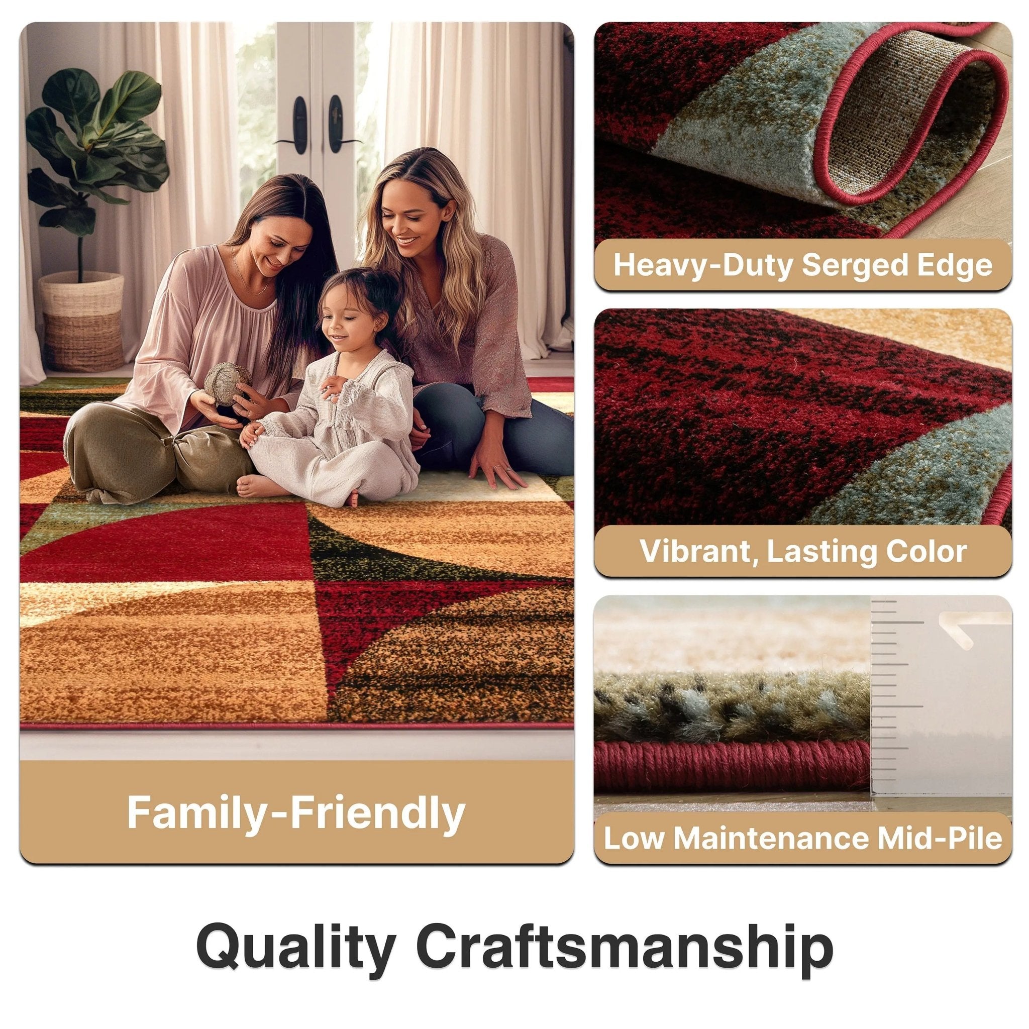 Bowery Art Deco Ivory Modern Rug Well Woven